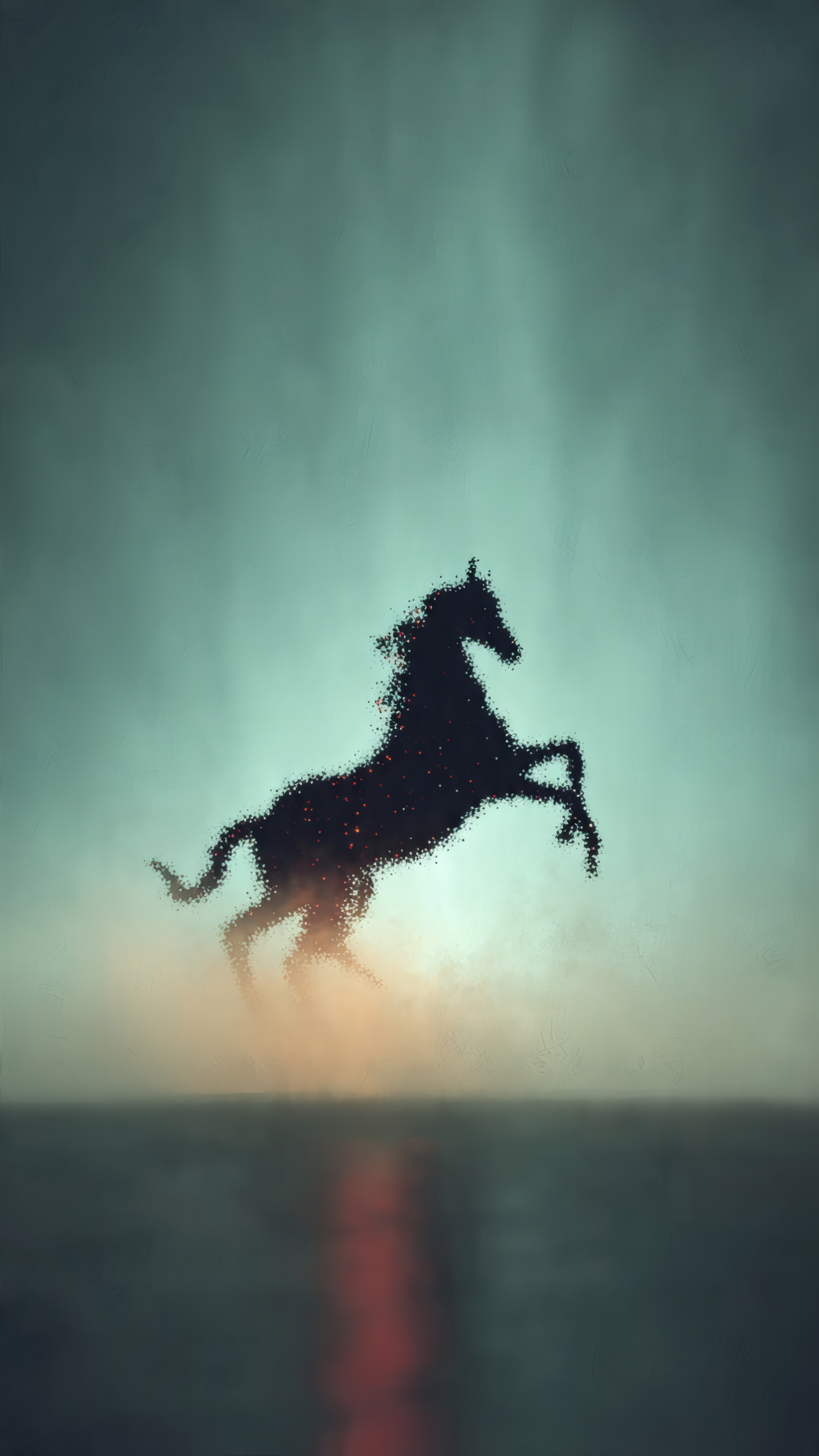 Abstract Rearing Horse Digital Art