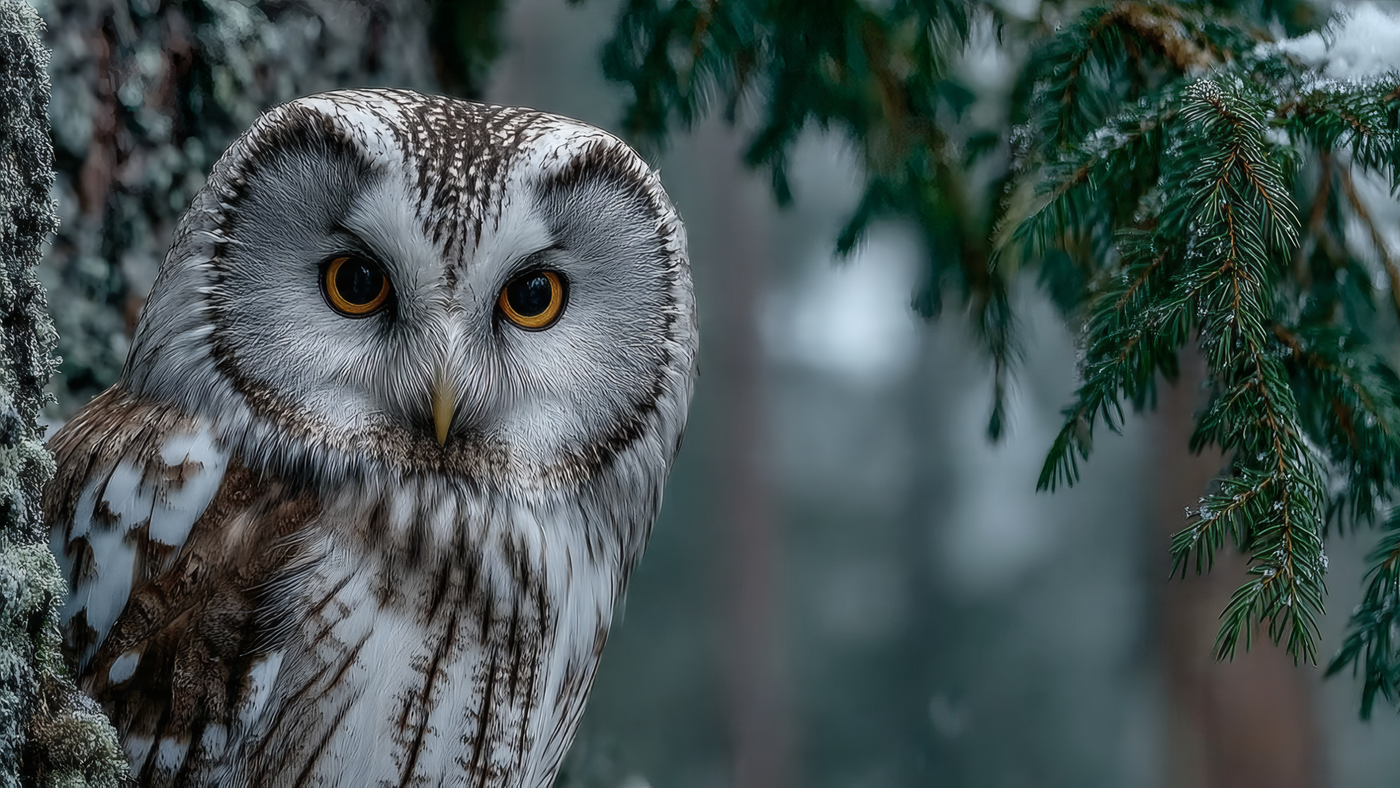 Beautiful Sooty Owl Portrait in Nature