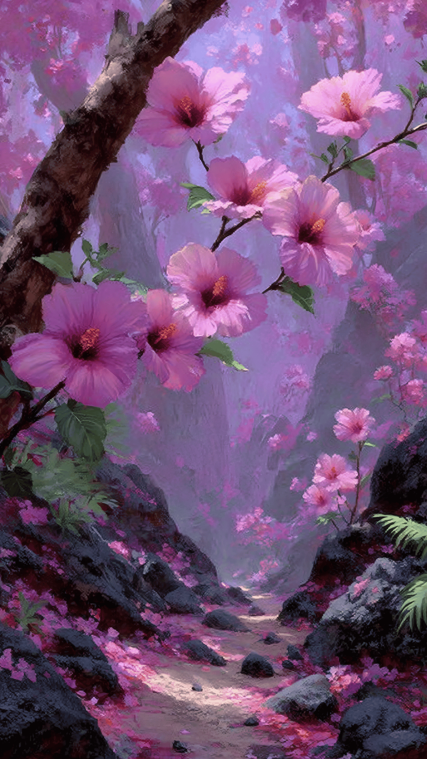 Soft Romantic Fantasy Art with Flowers Chaos 3