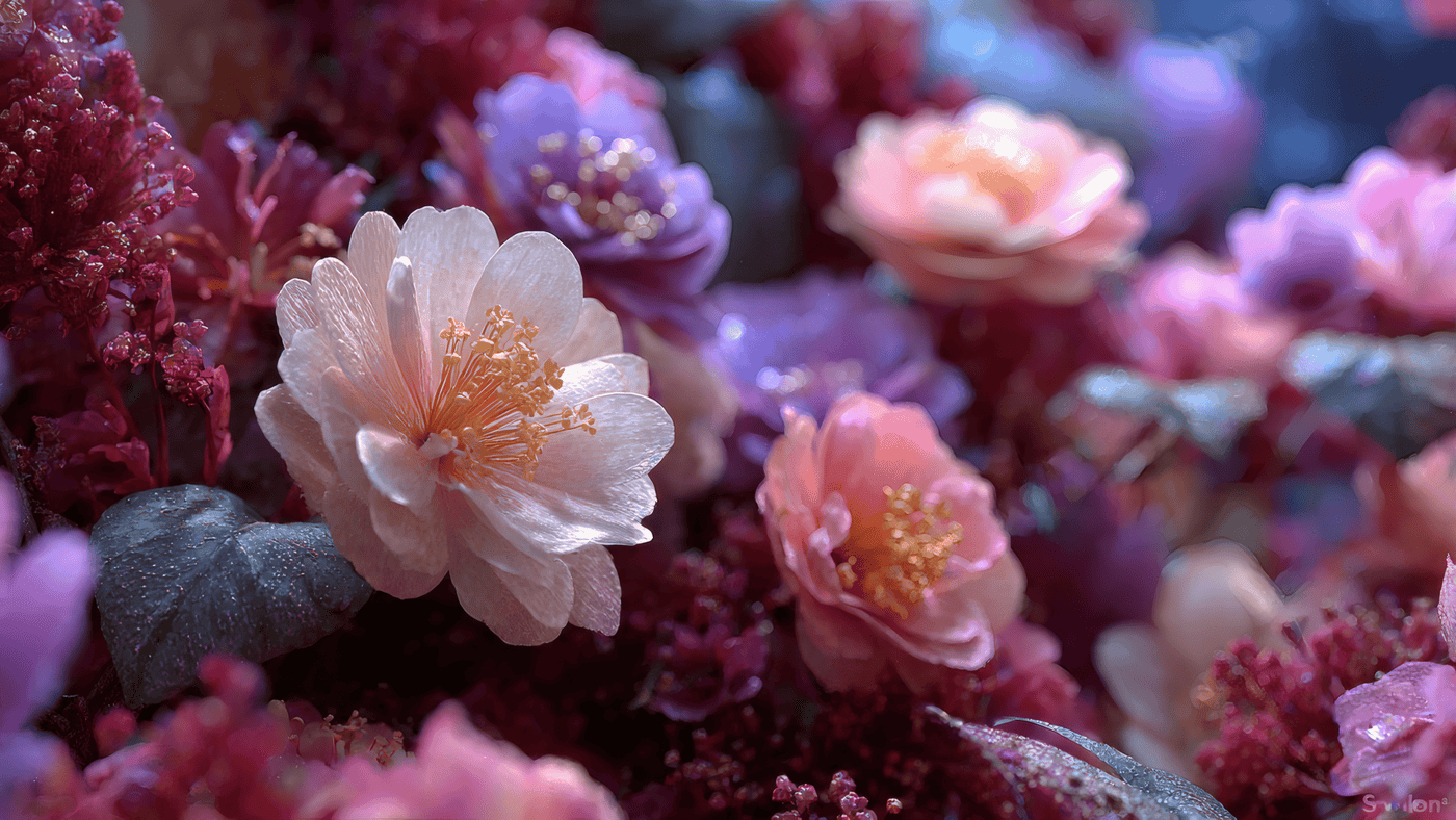 Soft Romantic Fantasy Art with Flowers Chaos 4