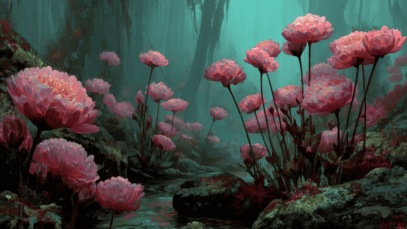 Soft Romantic Fantasy Art with Flowers Chaos 6