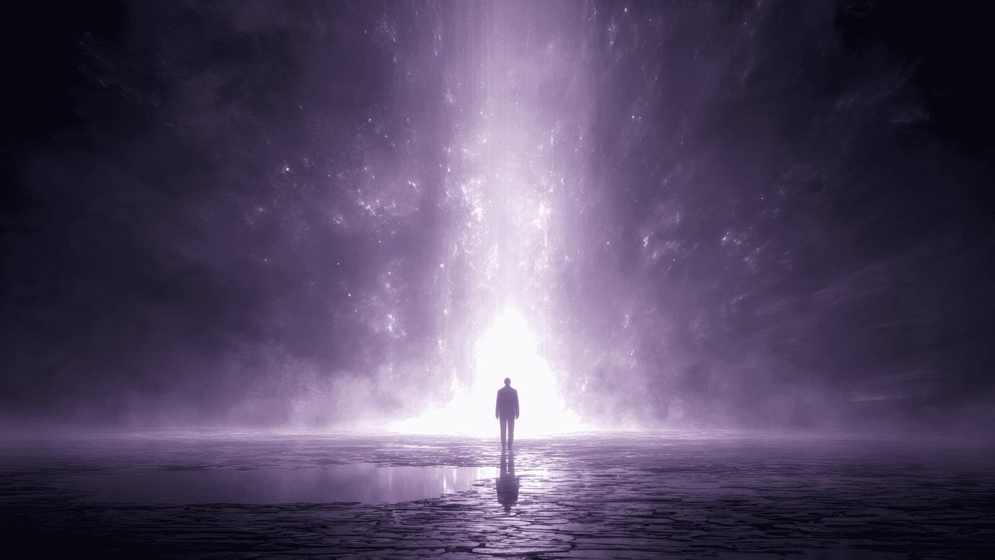 Spiritual Light Being Silhouette Divine Glow Chaos 2