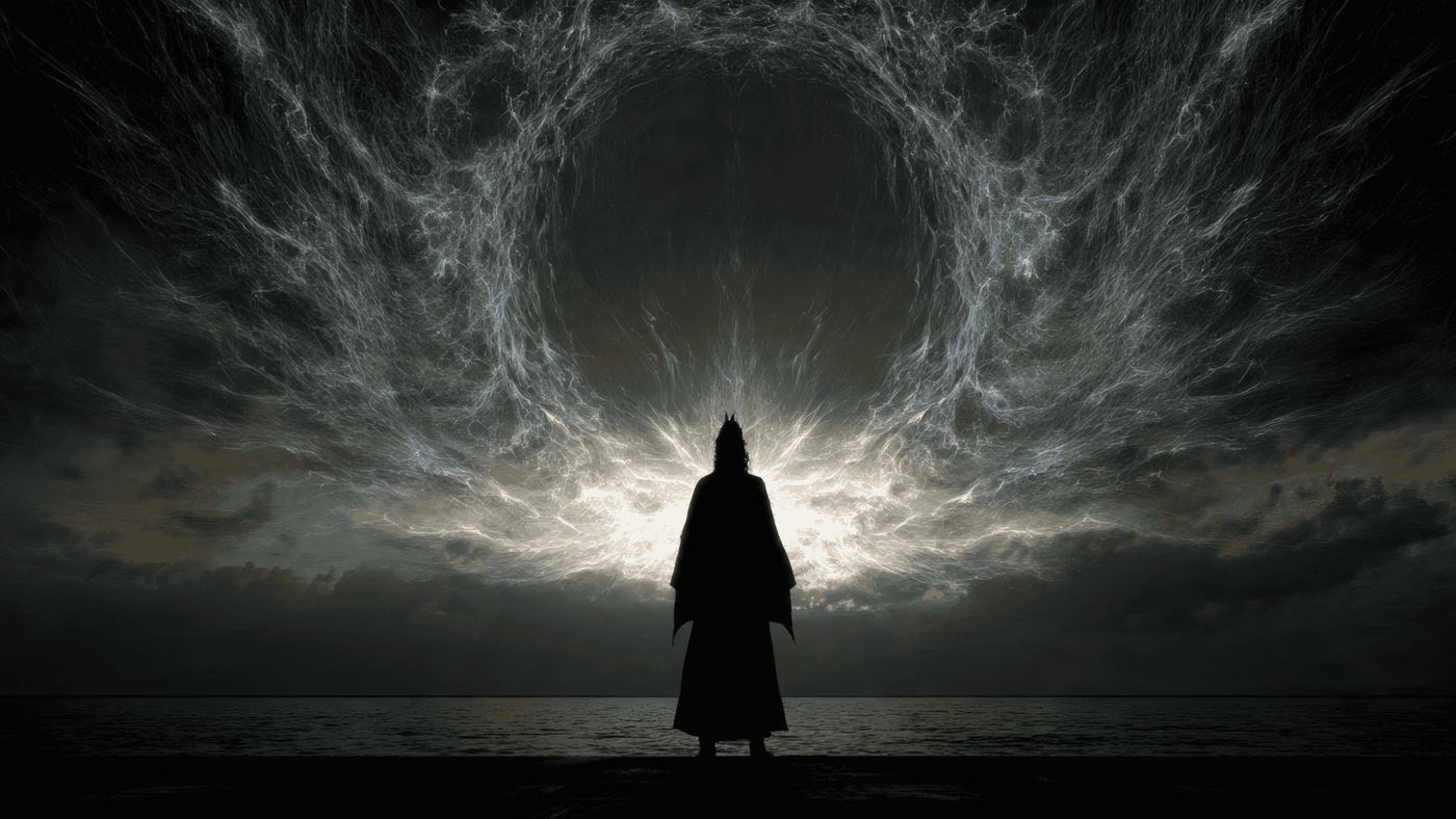 Spiritual Light Being Silhouette Divine Glow Chaos 3