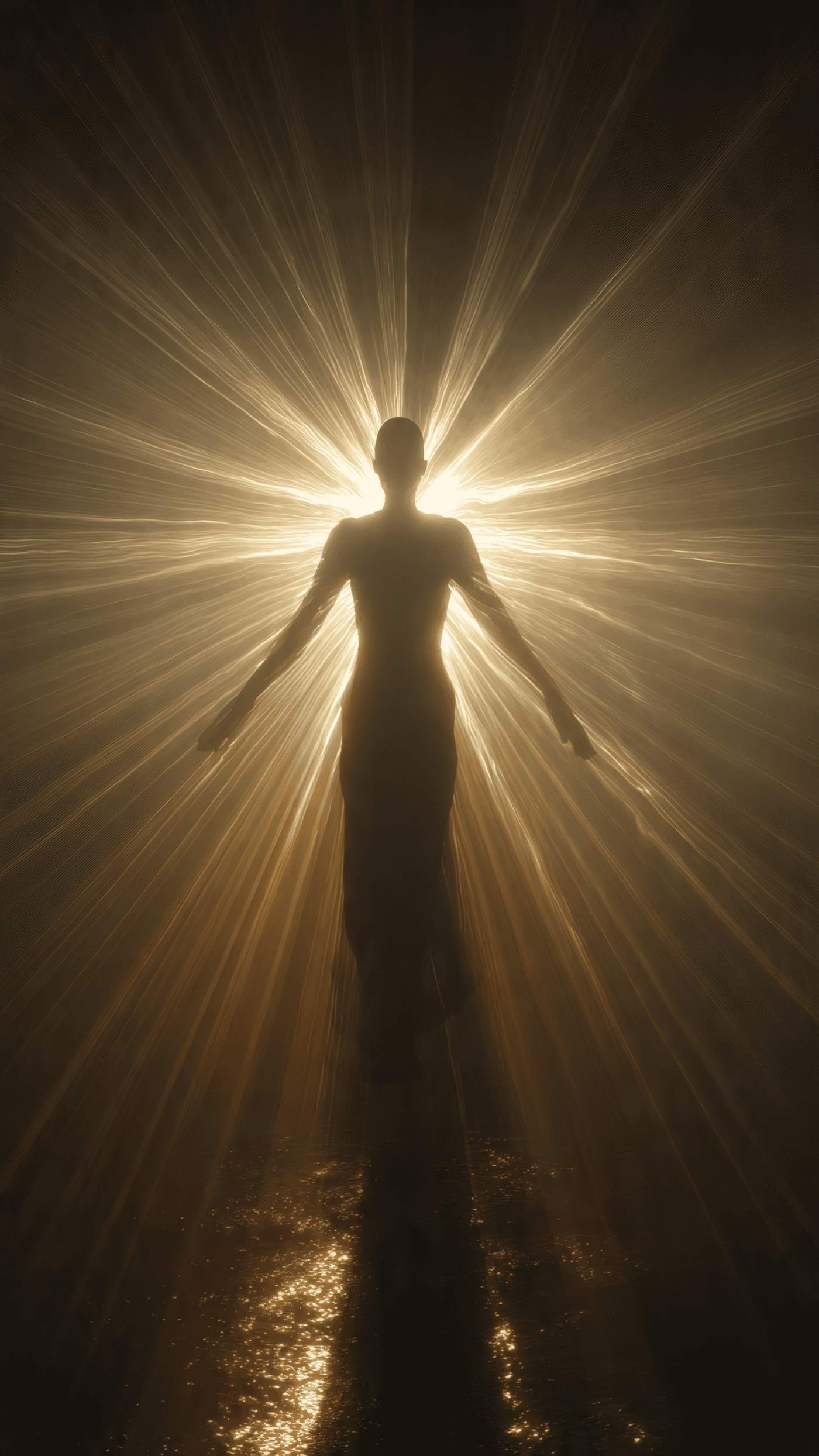 Spiritual Light Being Silhouette Divine Glow Chaos 4