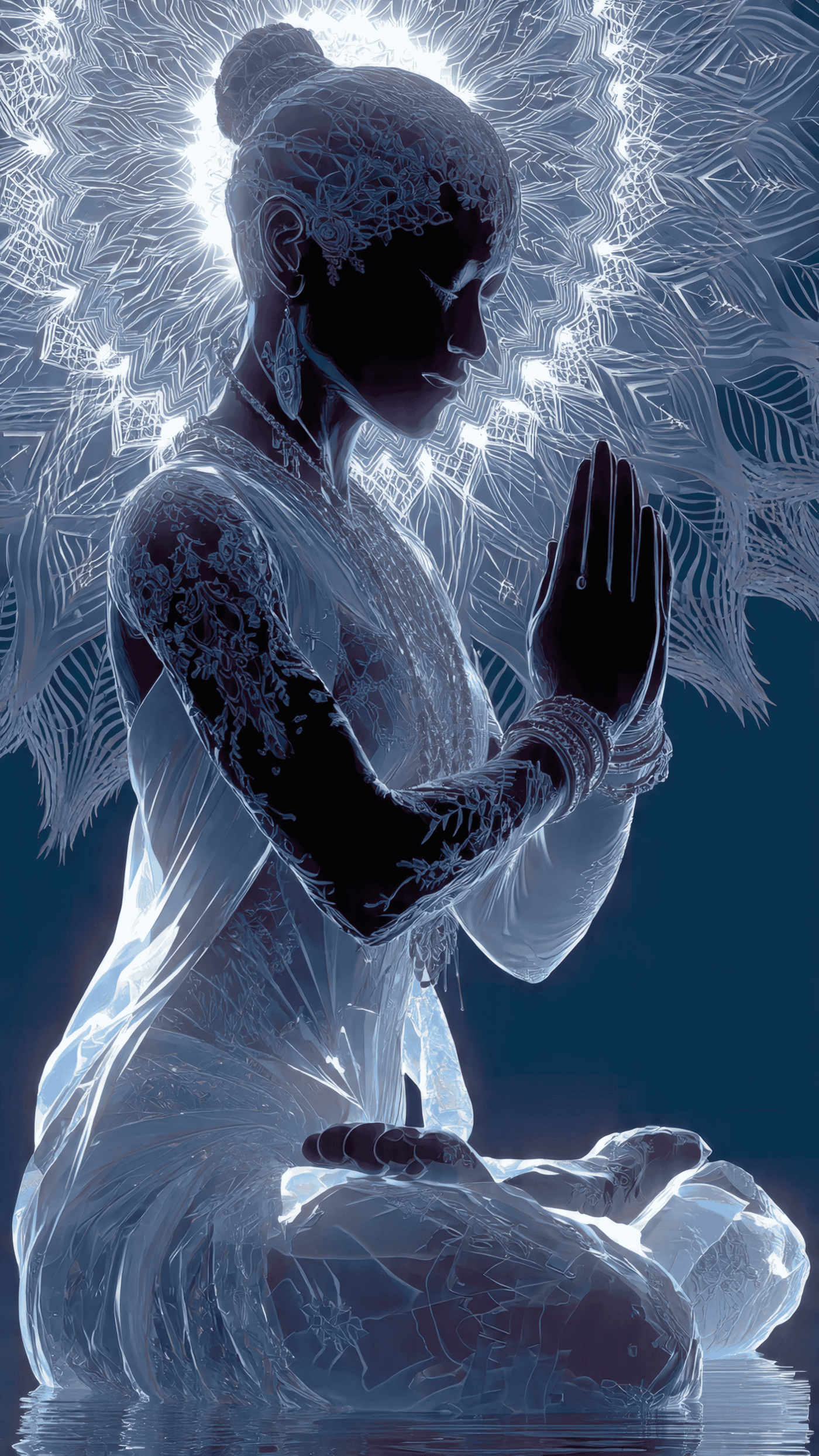 Spiritual Light Being Silhouette Divine Glow Chaos 8