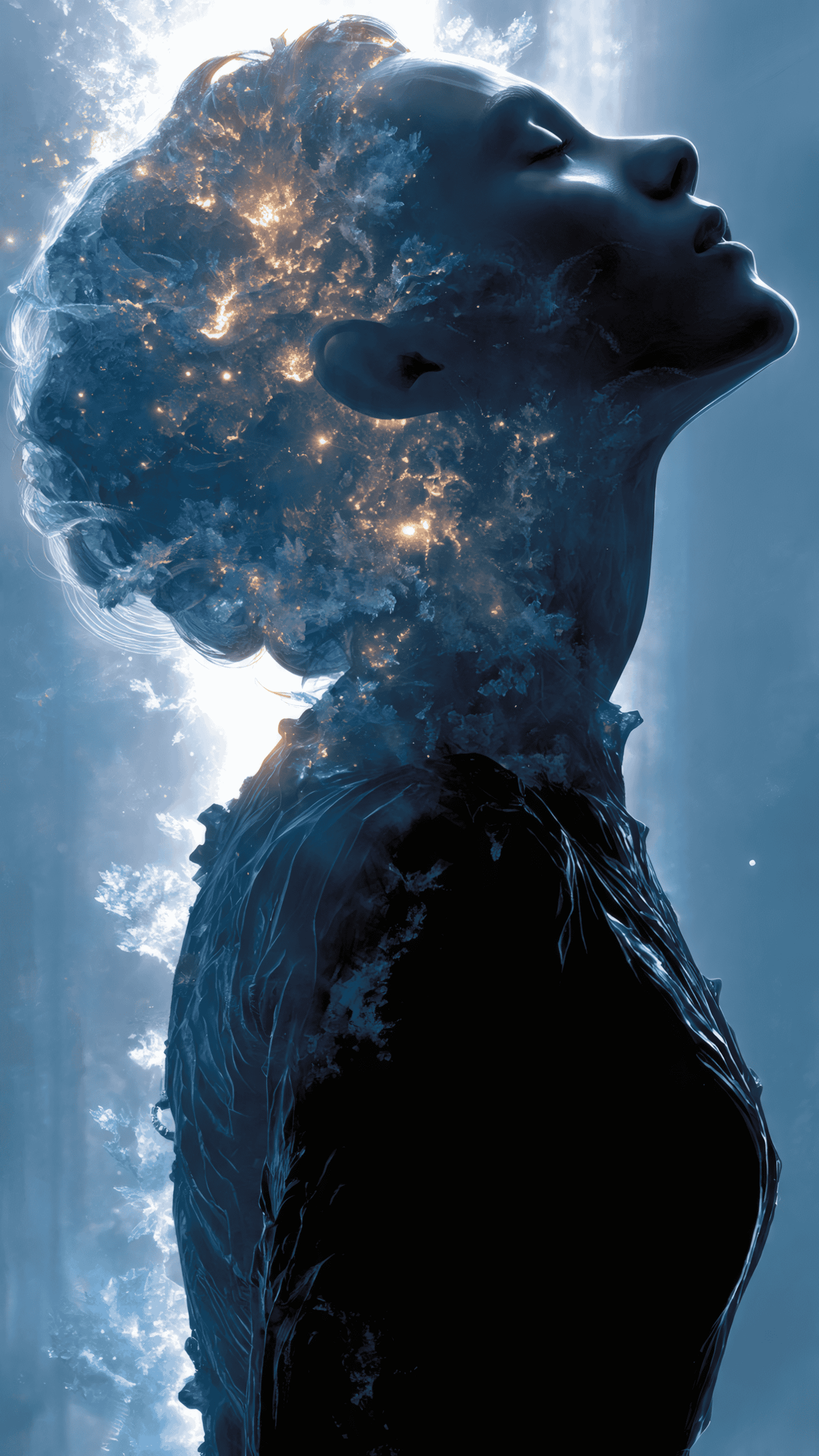 Spiritual Light Being Silhouette Divine Glow Chaos 9