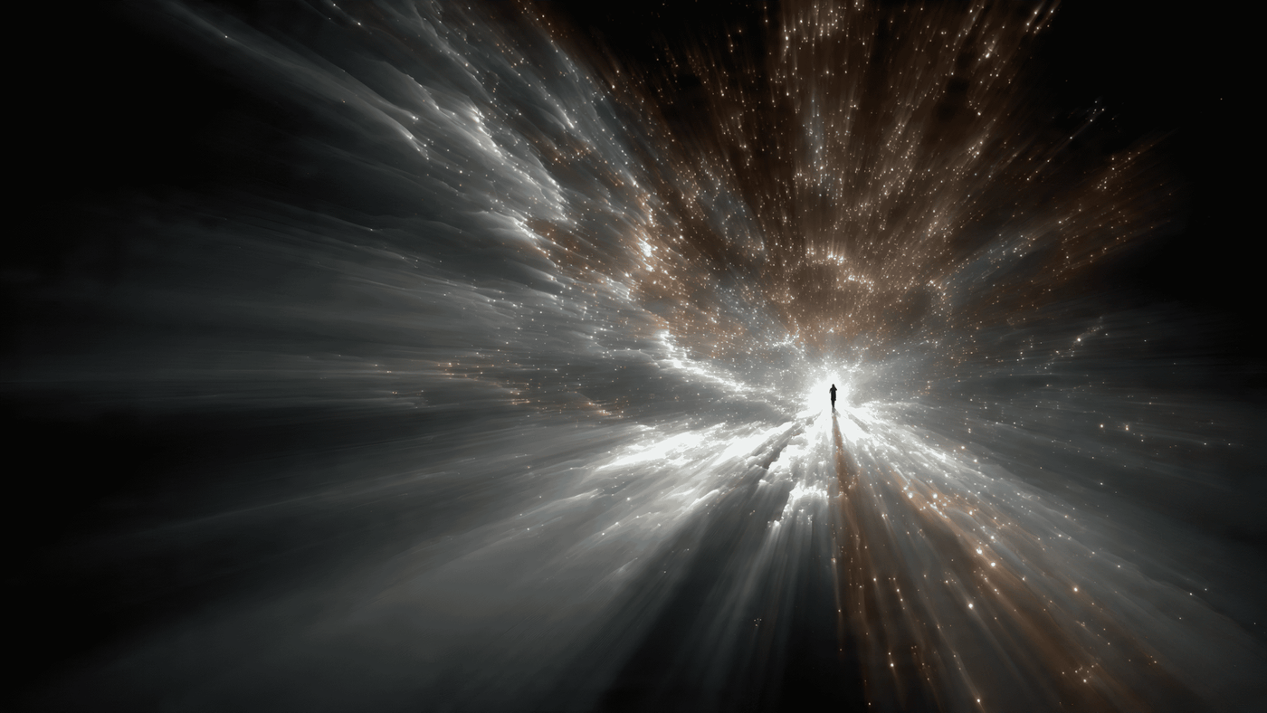 Spiritual Light Being Silhouette Divine Glow Chaos 12