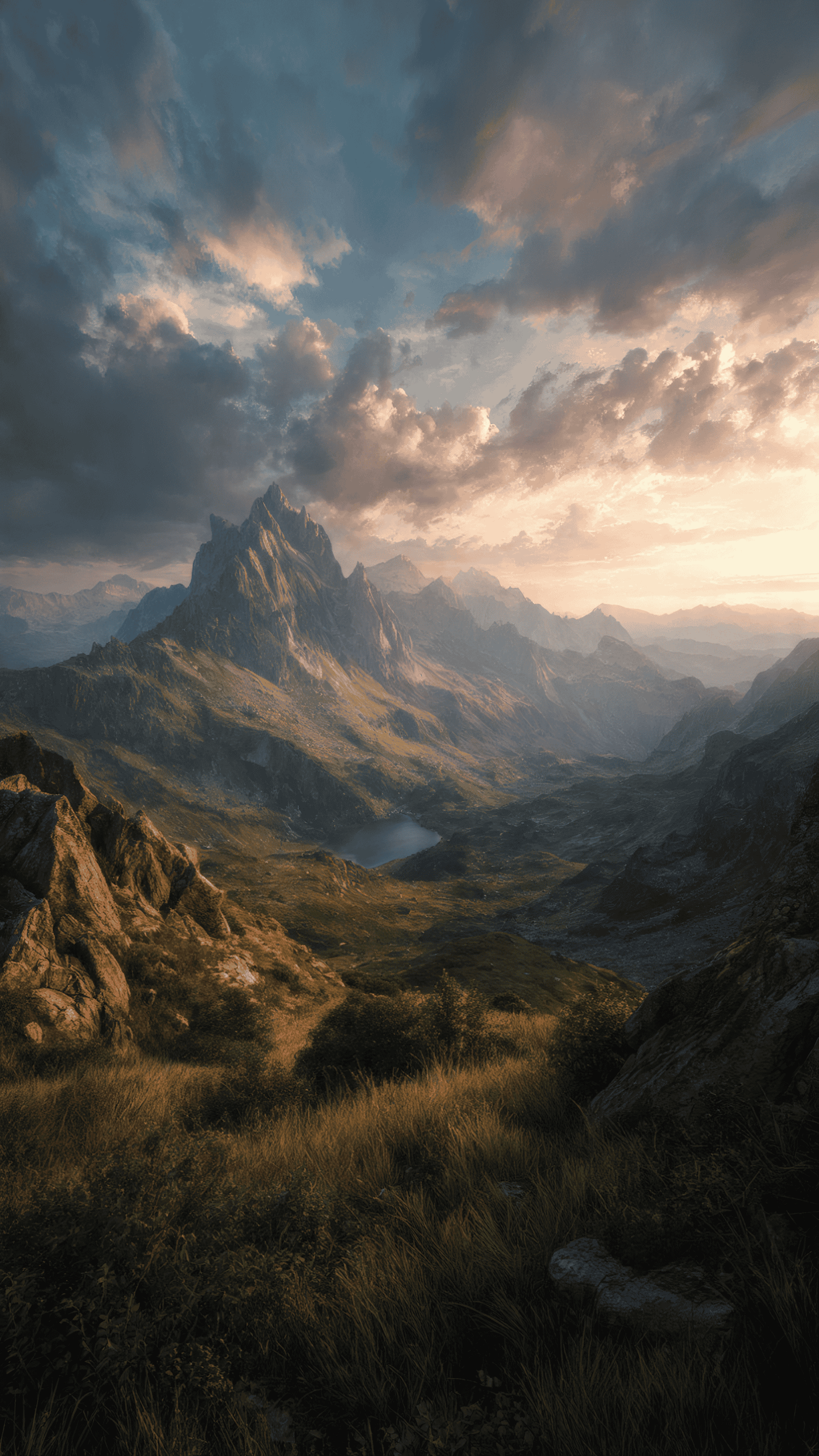 Scenic Mountain Range Landscape