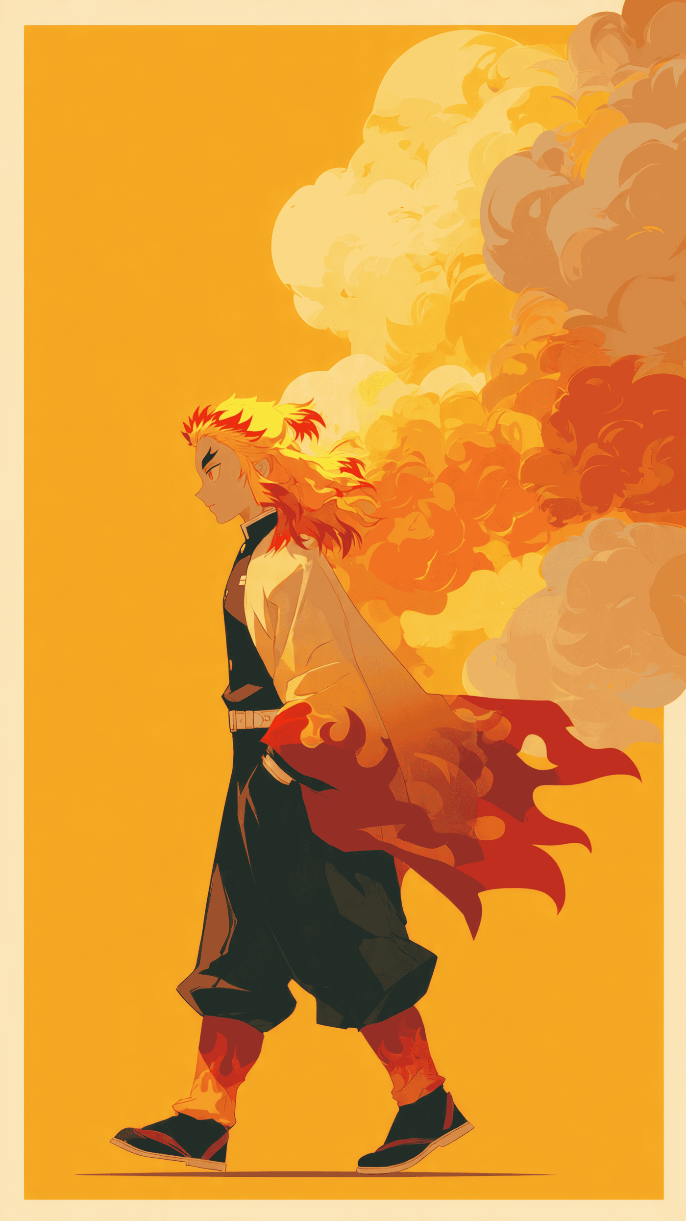 Rengoku Kyojuro from Demon Slayer Anime Art