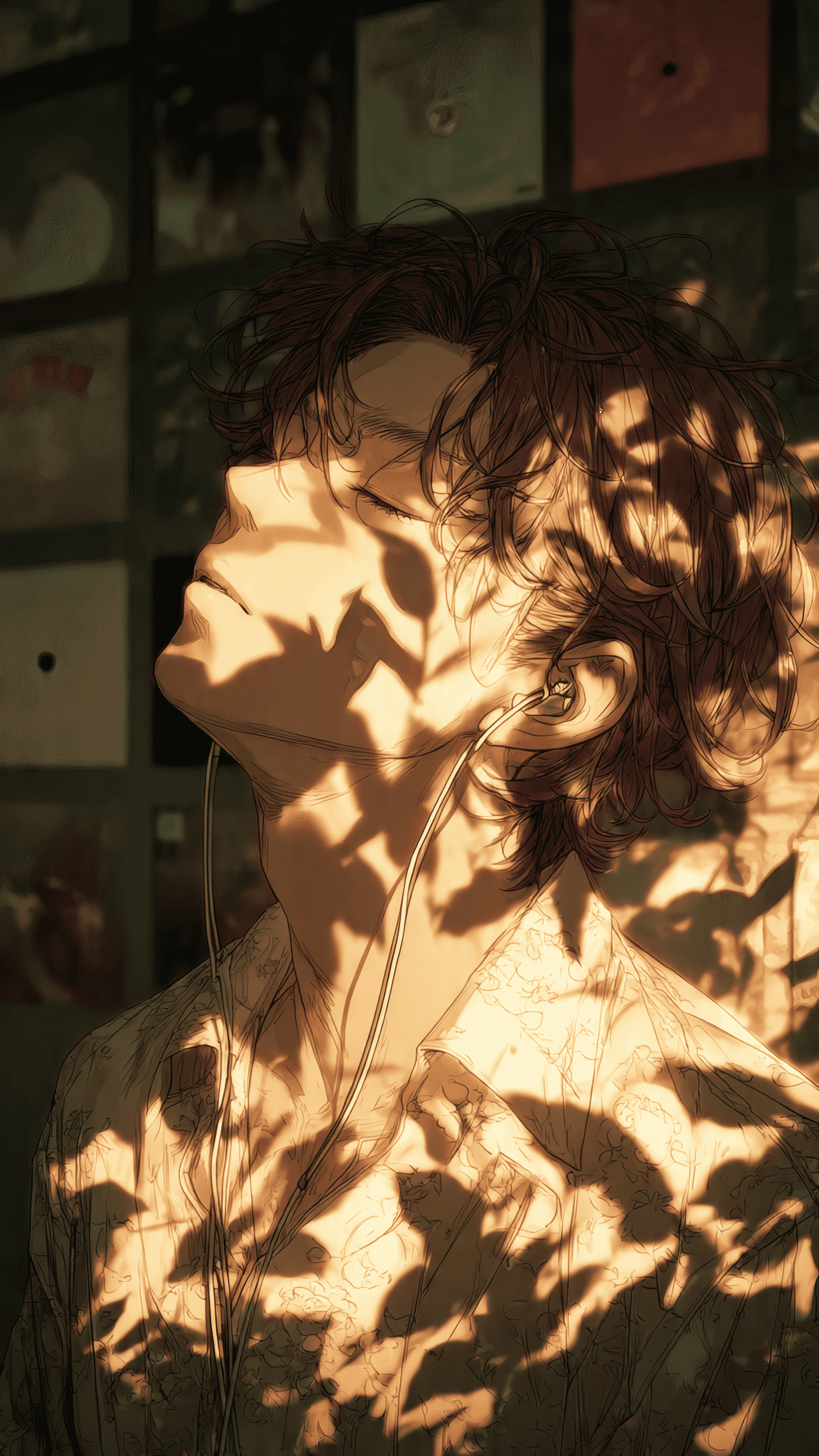 Anime Boy Listening to Music