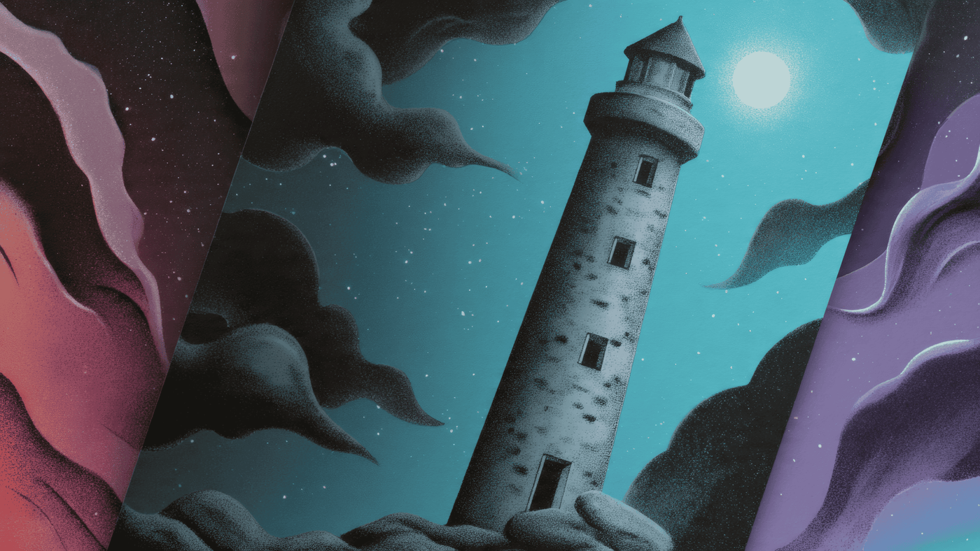 A Vertical Illustration in a Richly Textured 25