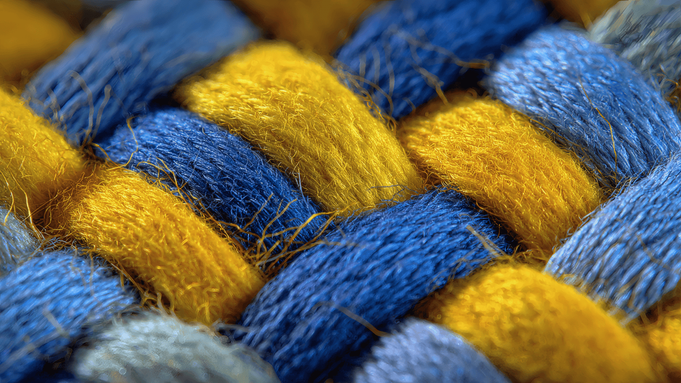 Close-up of Woven Rope Texture