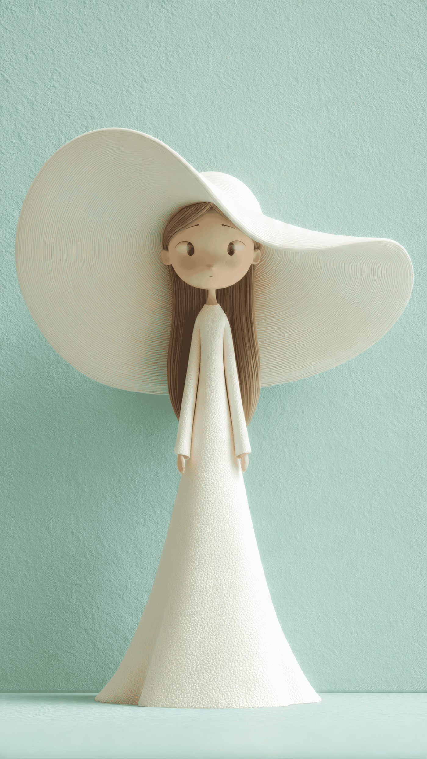 Whimsical Character in Oversized Hat