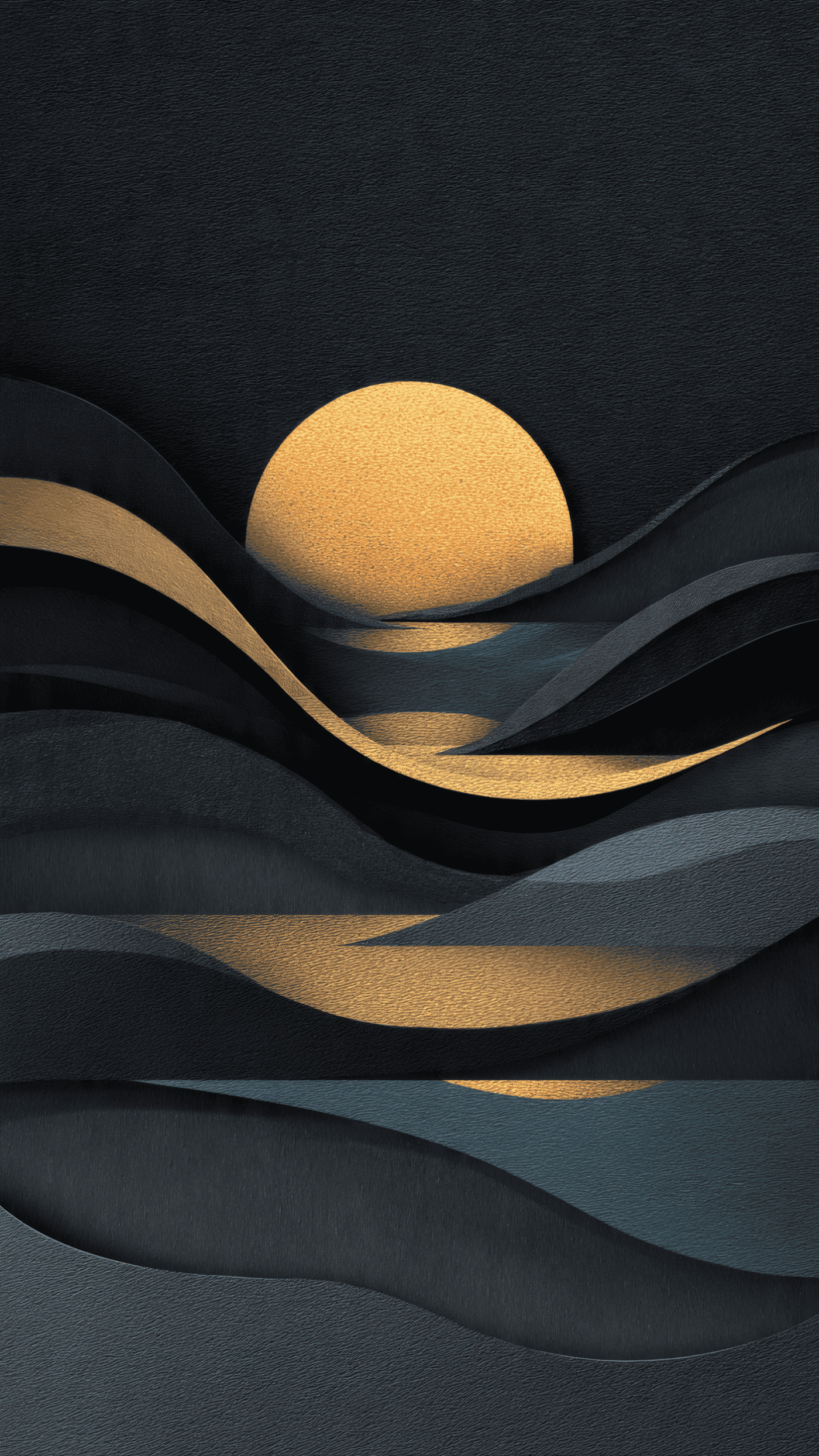 Golden Sun Abstract Art Print