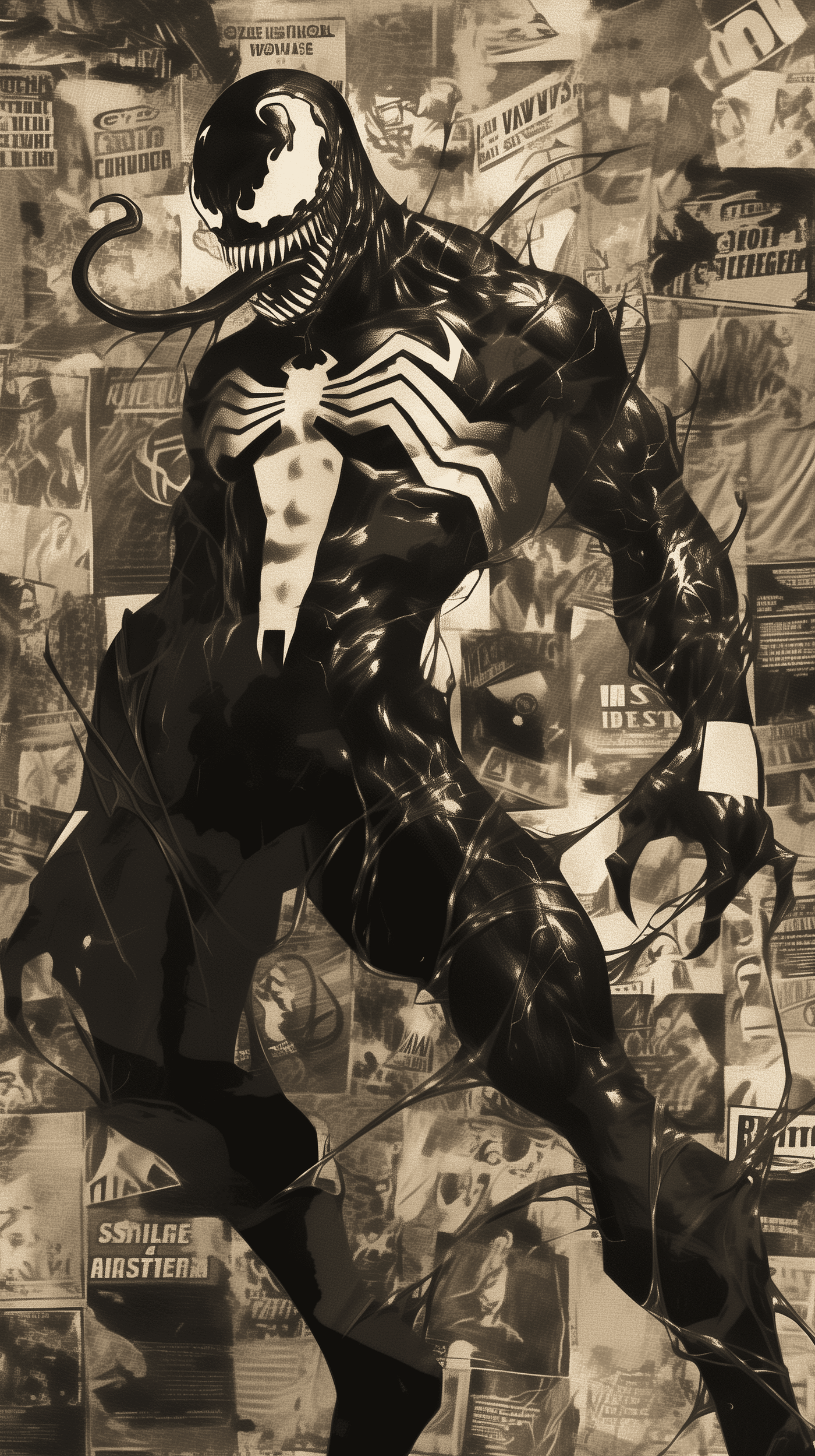 Venom Comic Book Character Illustration