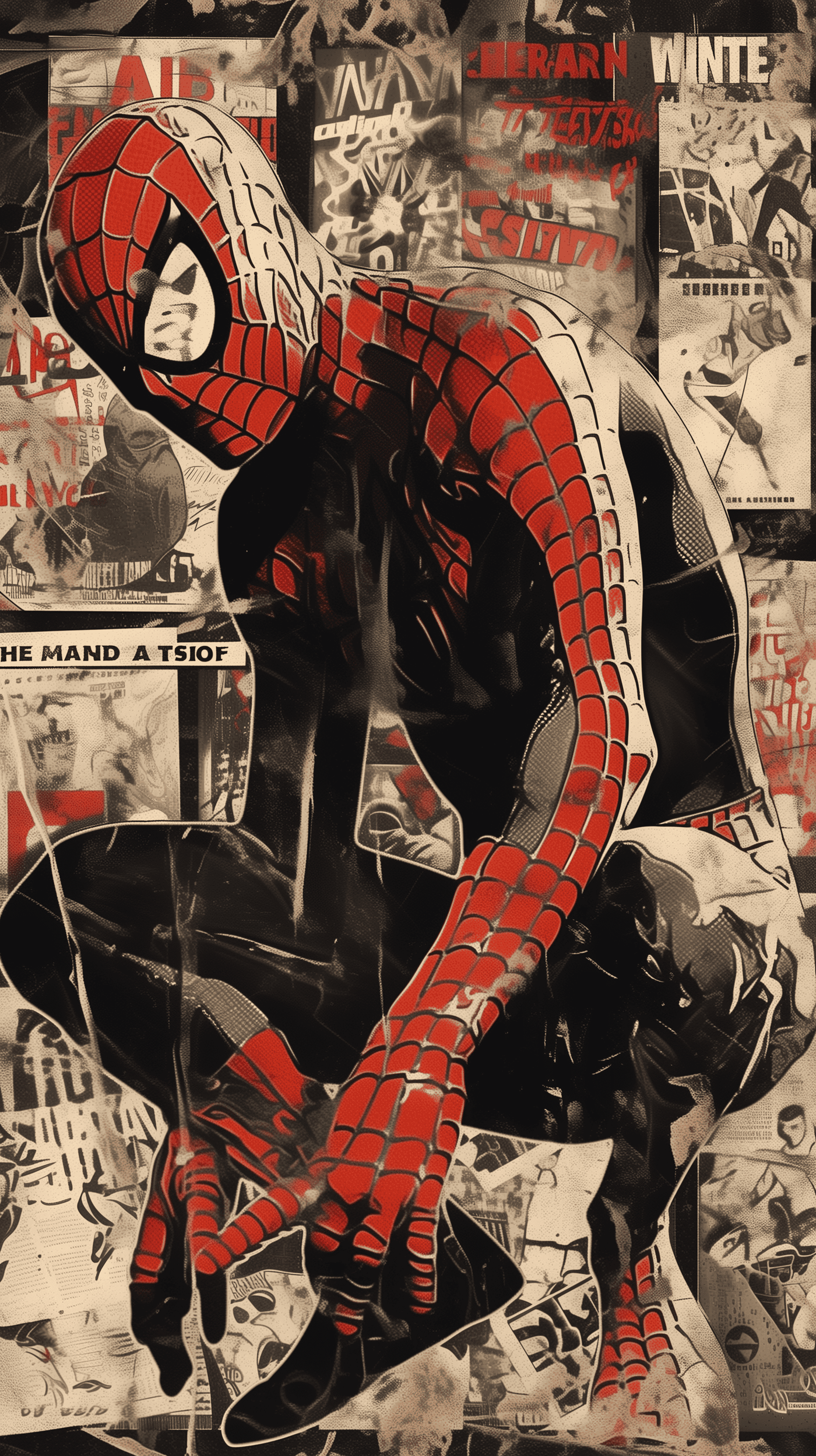 Spider-man Grunge Art Illustration