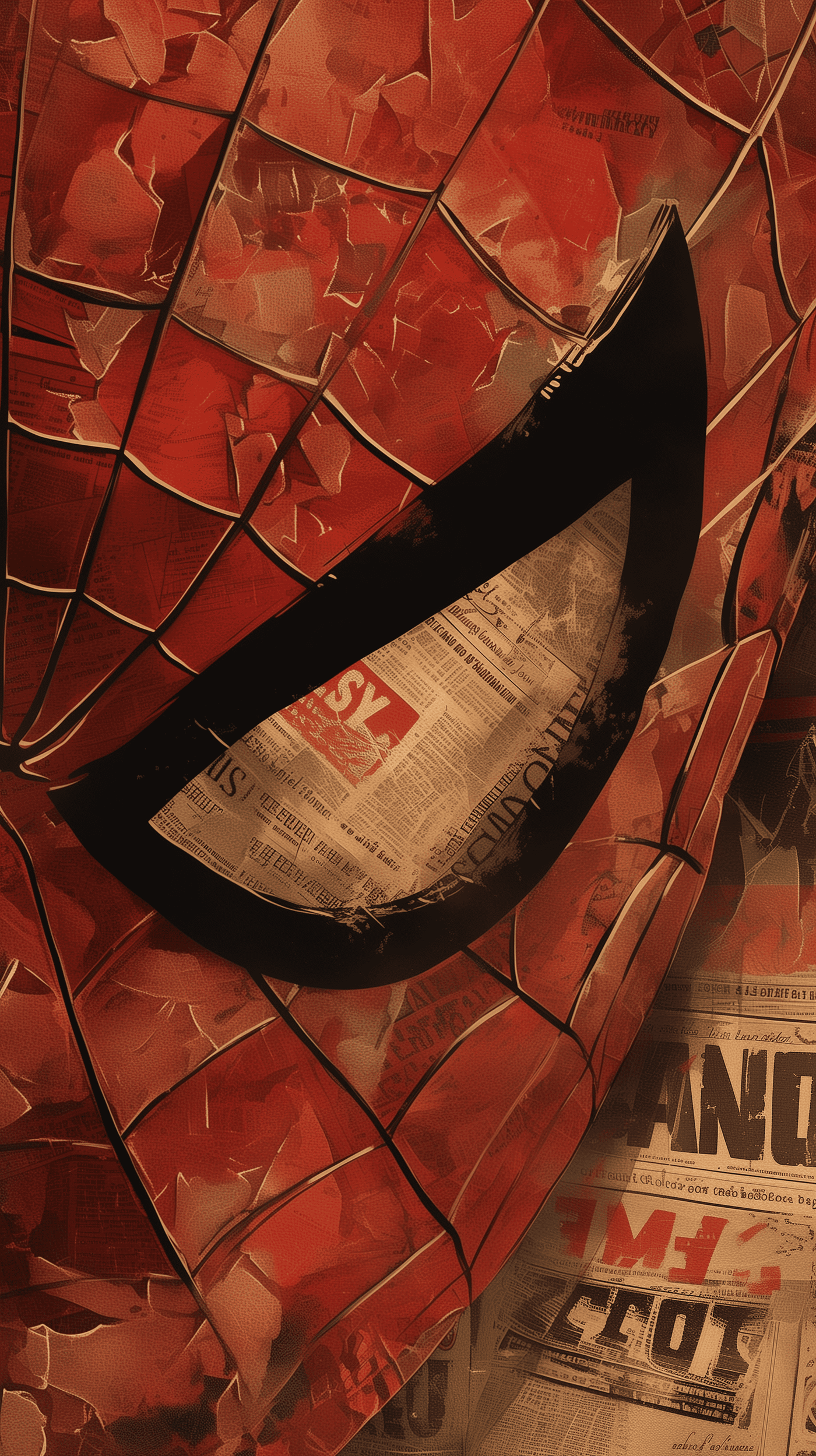 Spider-man Eye Mask Detailed Close Up