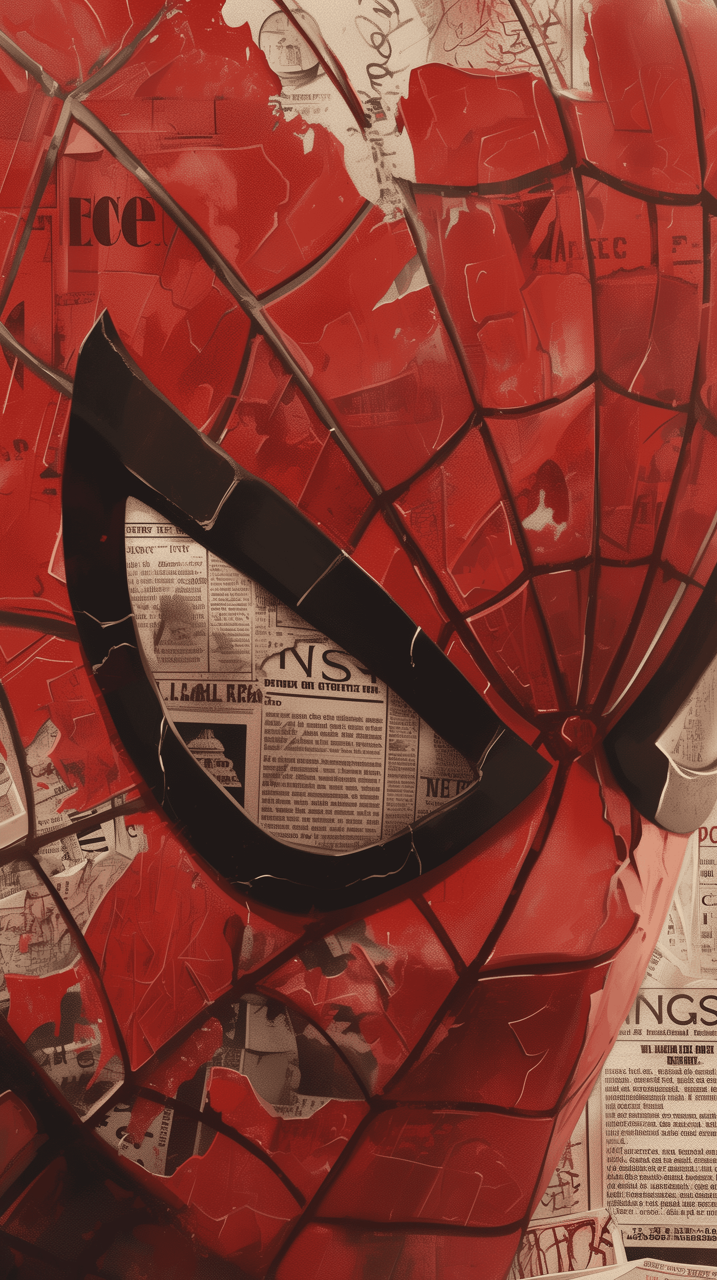 Spiderman Mask Abstract Comic Art