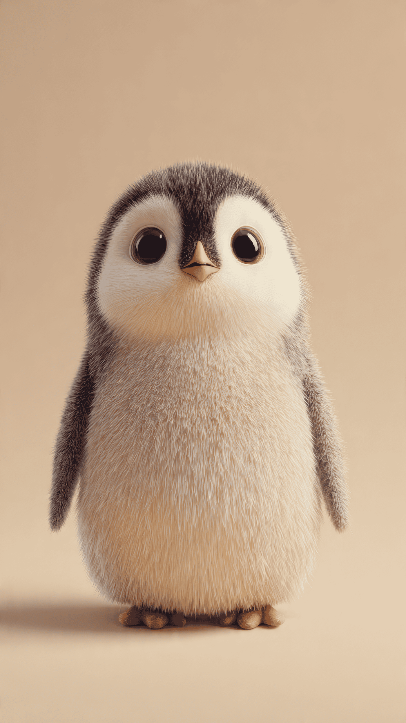 Adorable Fluffy Penguin Illustration
