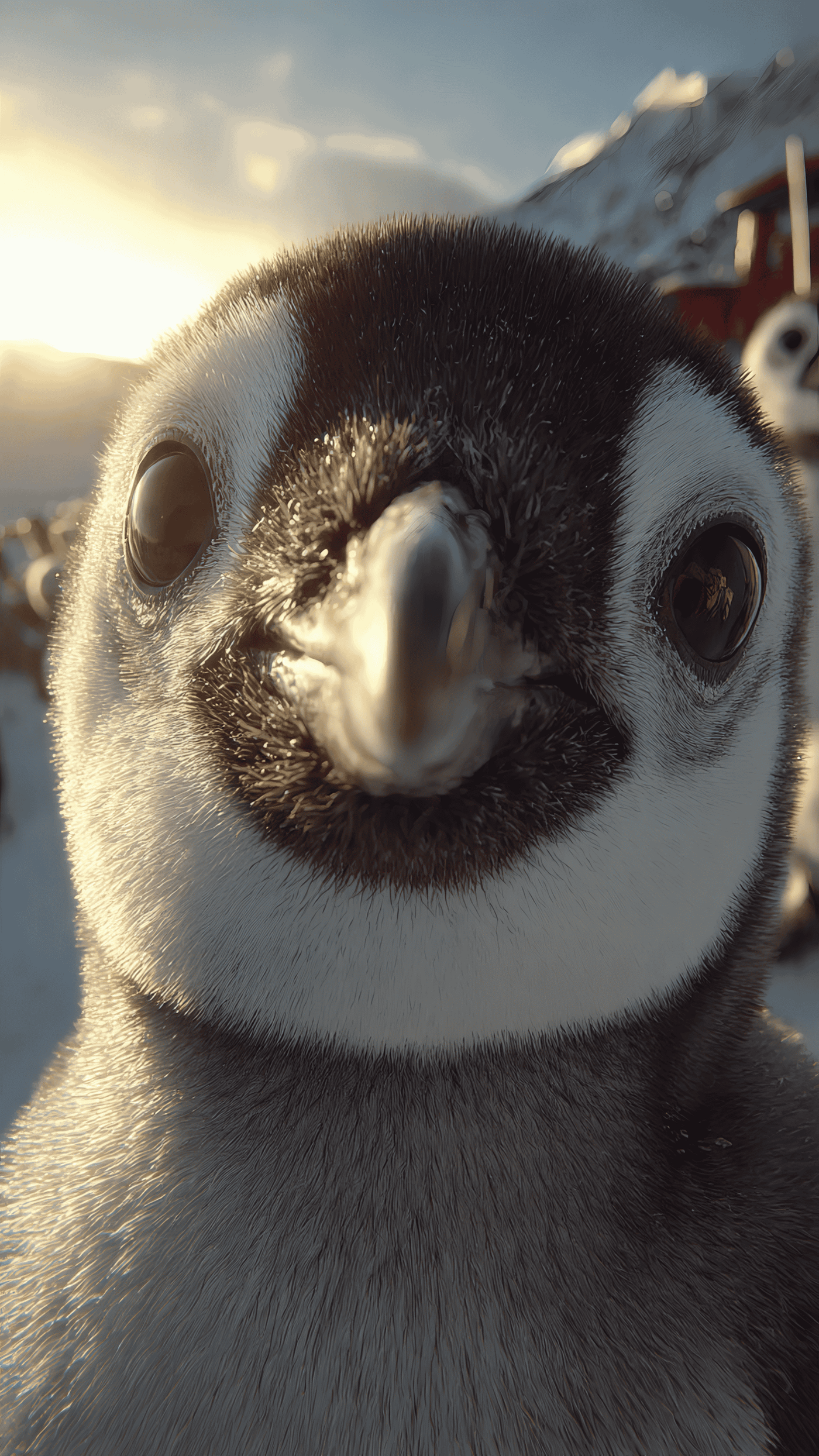 Adorable Penguin Portrait Close Up