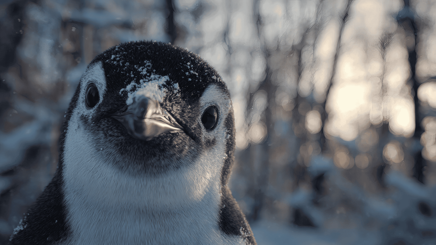 Cute Baby Penguin Close Up
