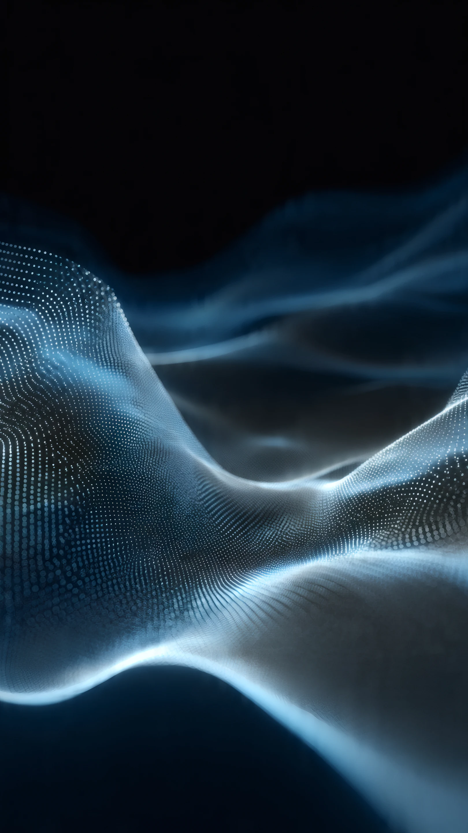 Abstract Digital Wave with Blue Light Effect 4K Wallpaper