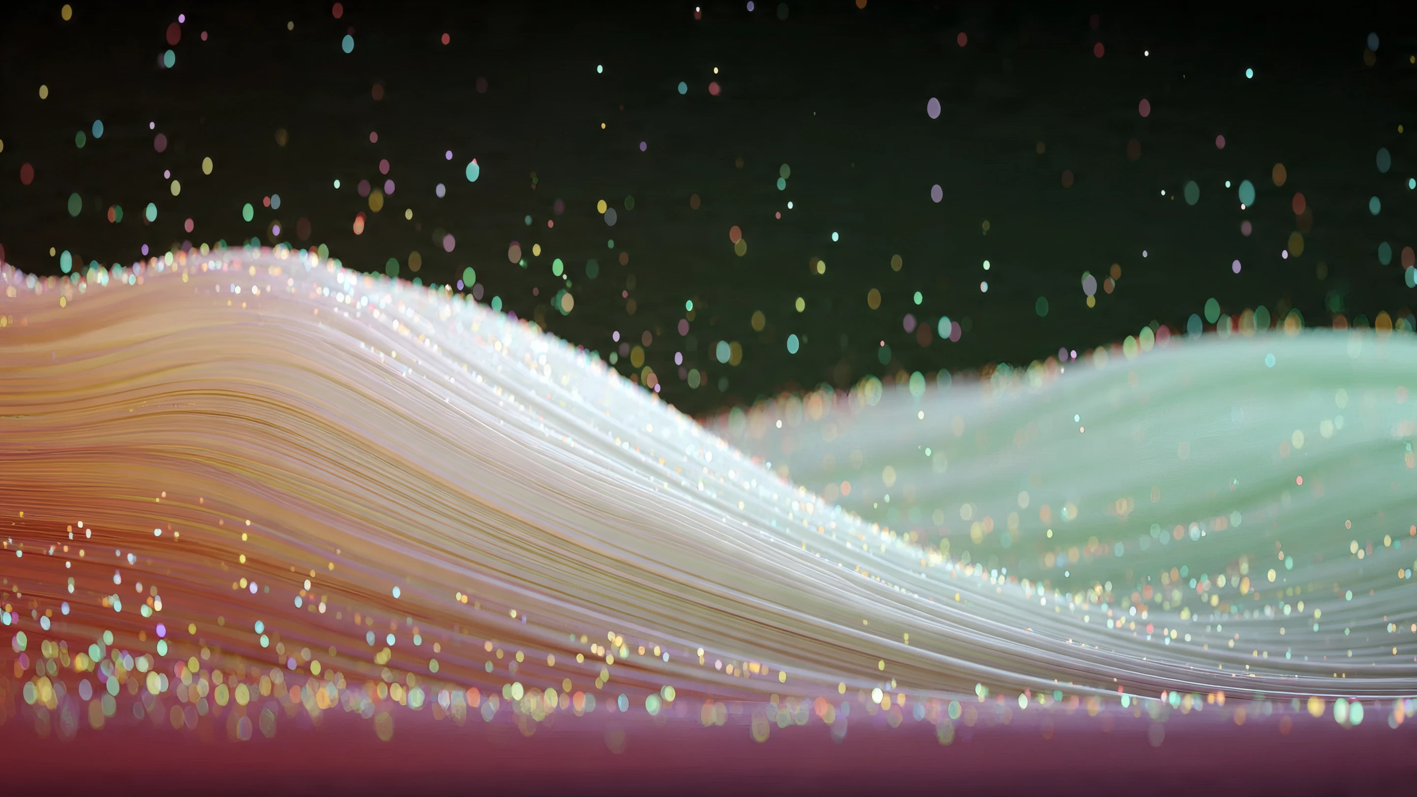 Abstract Flowing Lines with Bokeh Lights Background