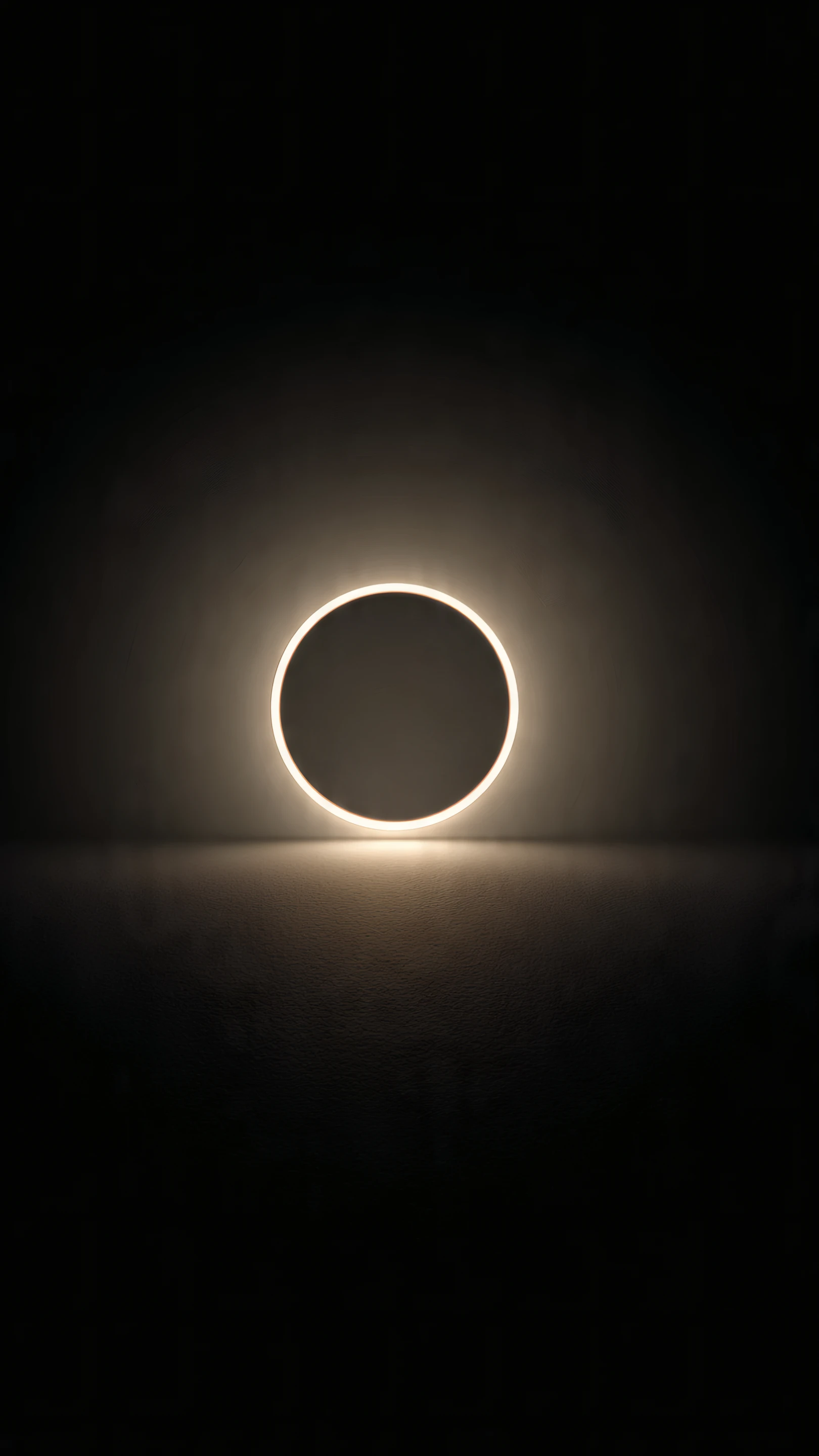 Abstract Glowing Circle with Soft Light and Shadows