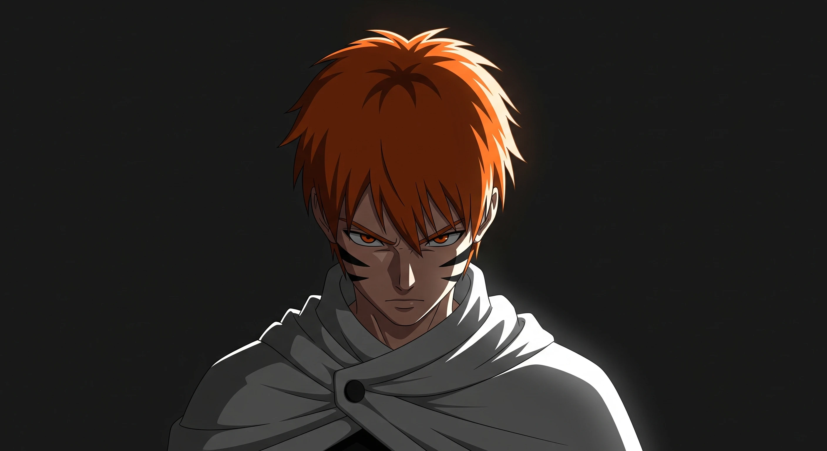 Anime Character with Orange Hair and Cape