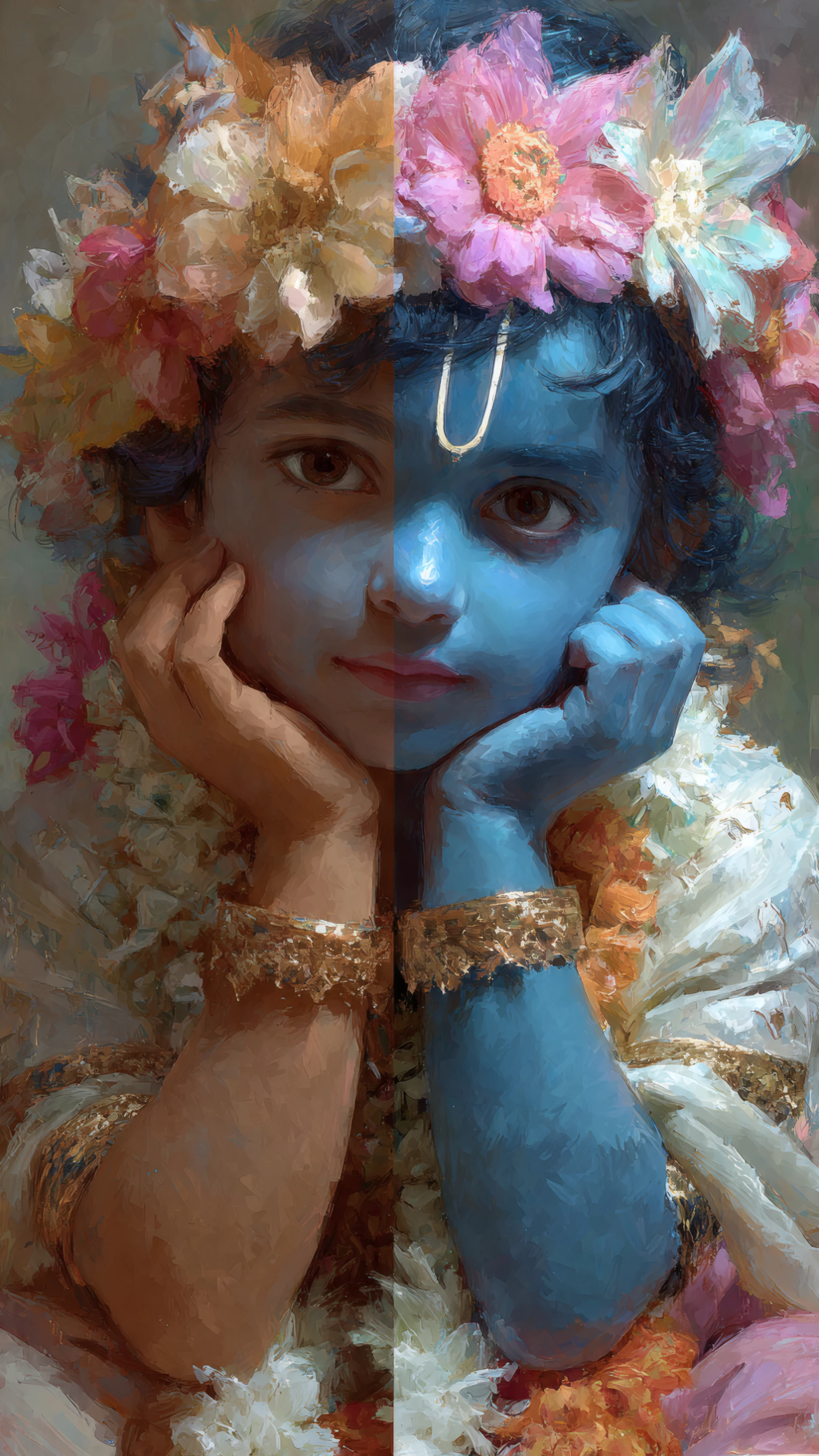 Artistic Portrait of a Child with Floral Crown