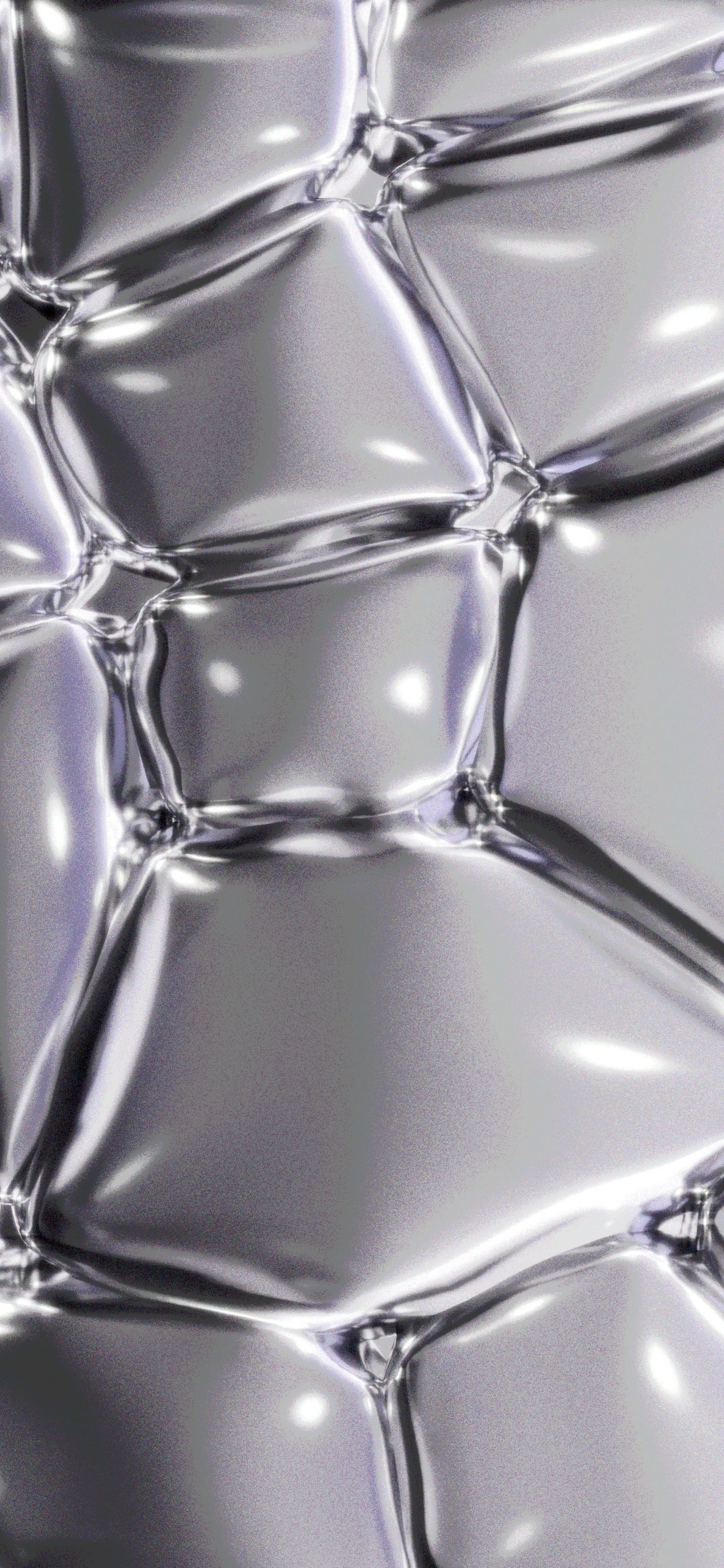 Chrome Metallic Abstract Bubble Pattern Background