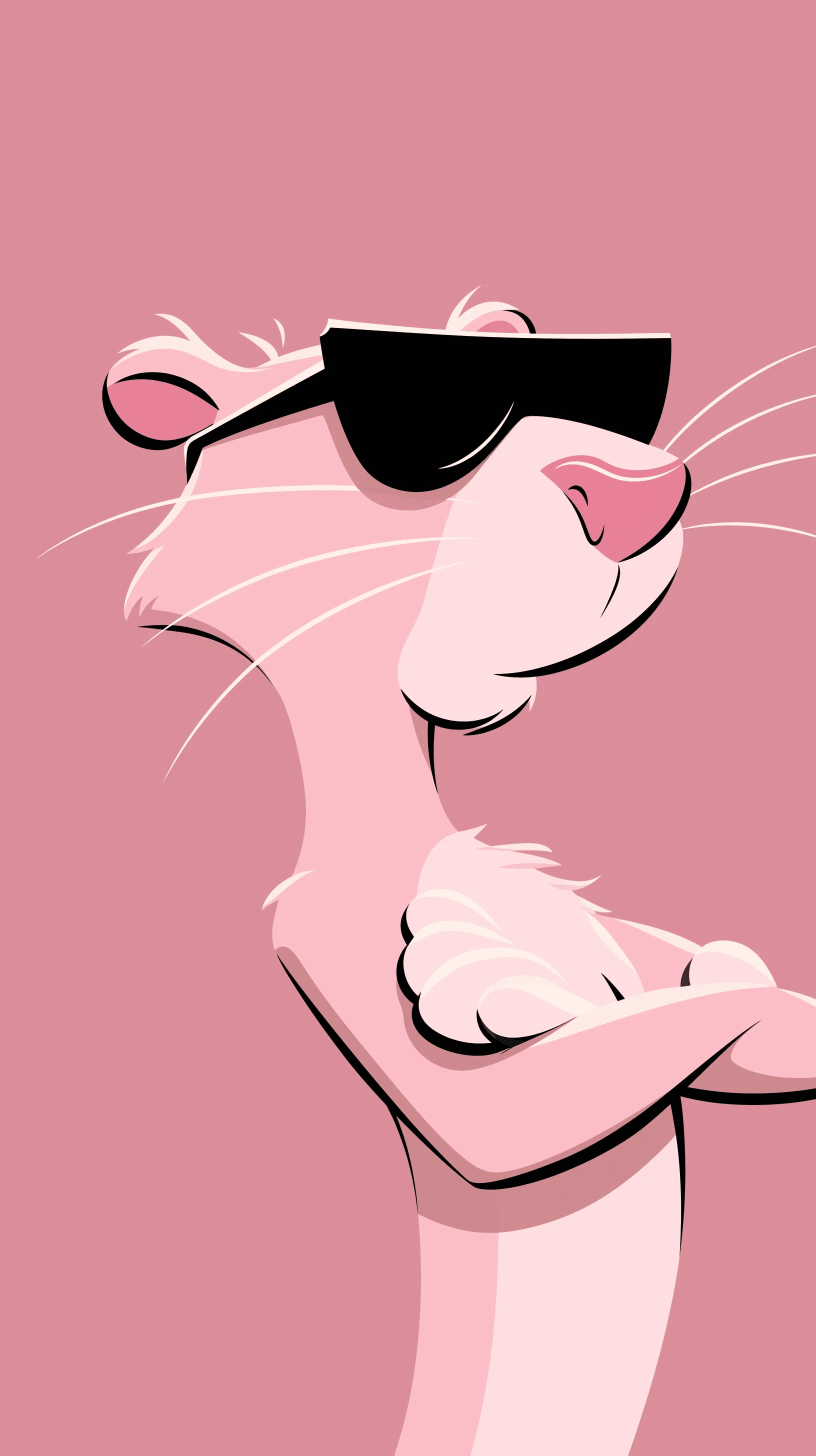 Cool Pink Panther Cartoon Character Illustration