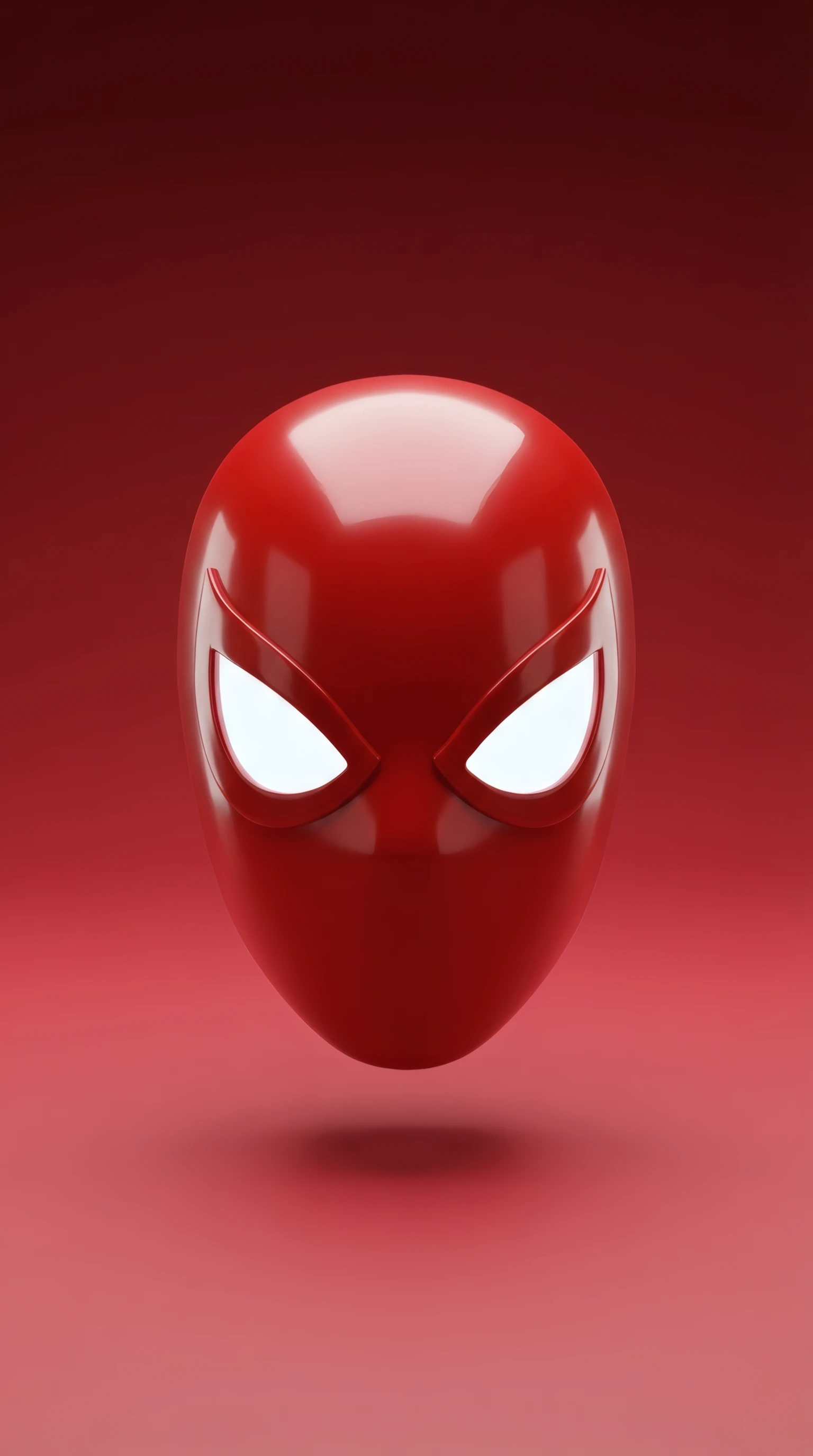 Crimson Hero Minimalist Mask in Matte Red