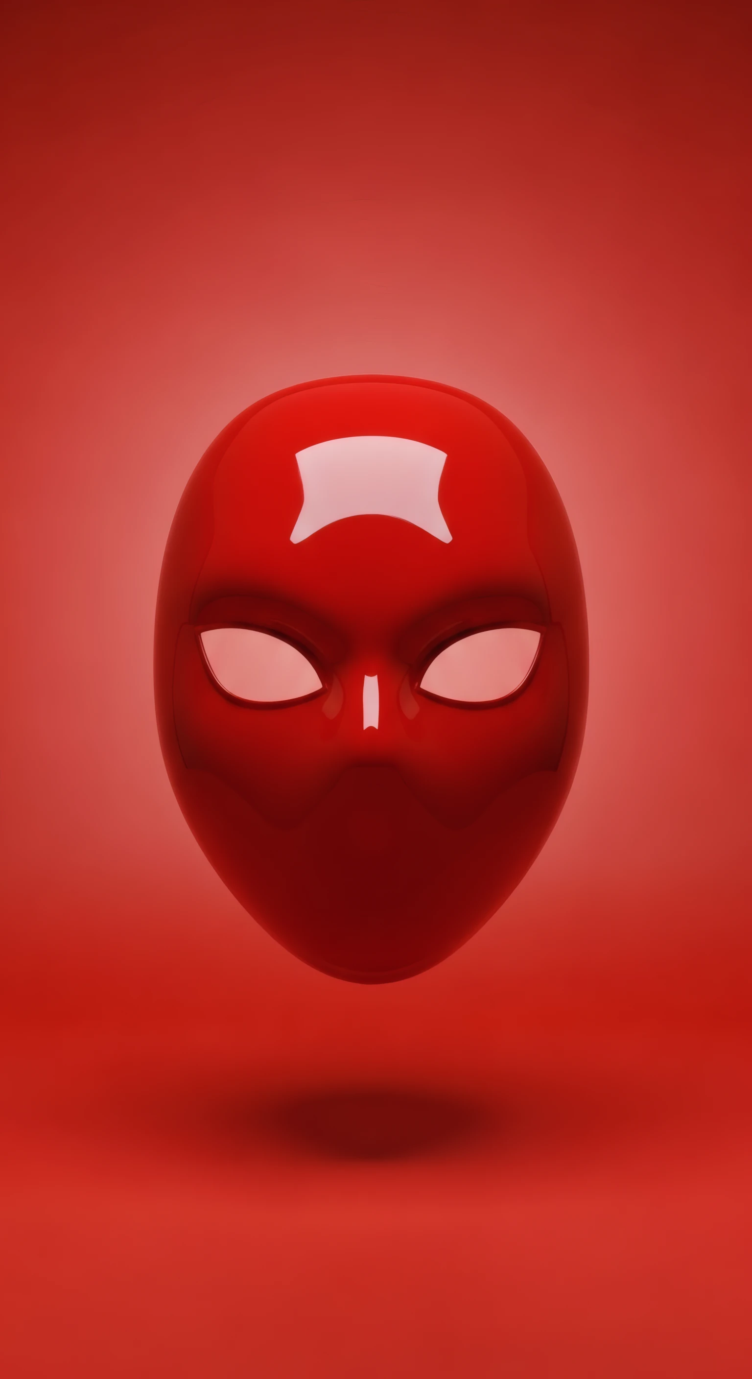 Crimson Mask in Minimalist Style