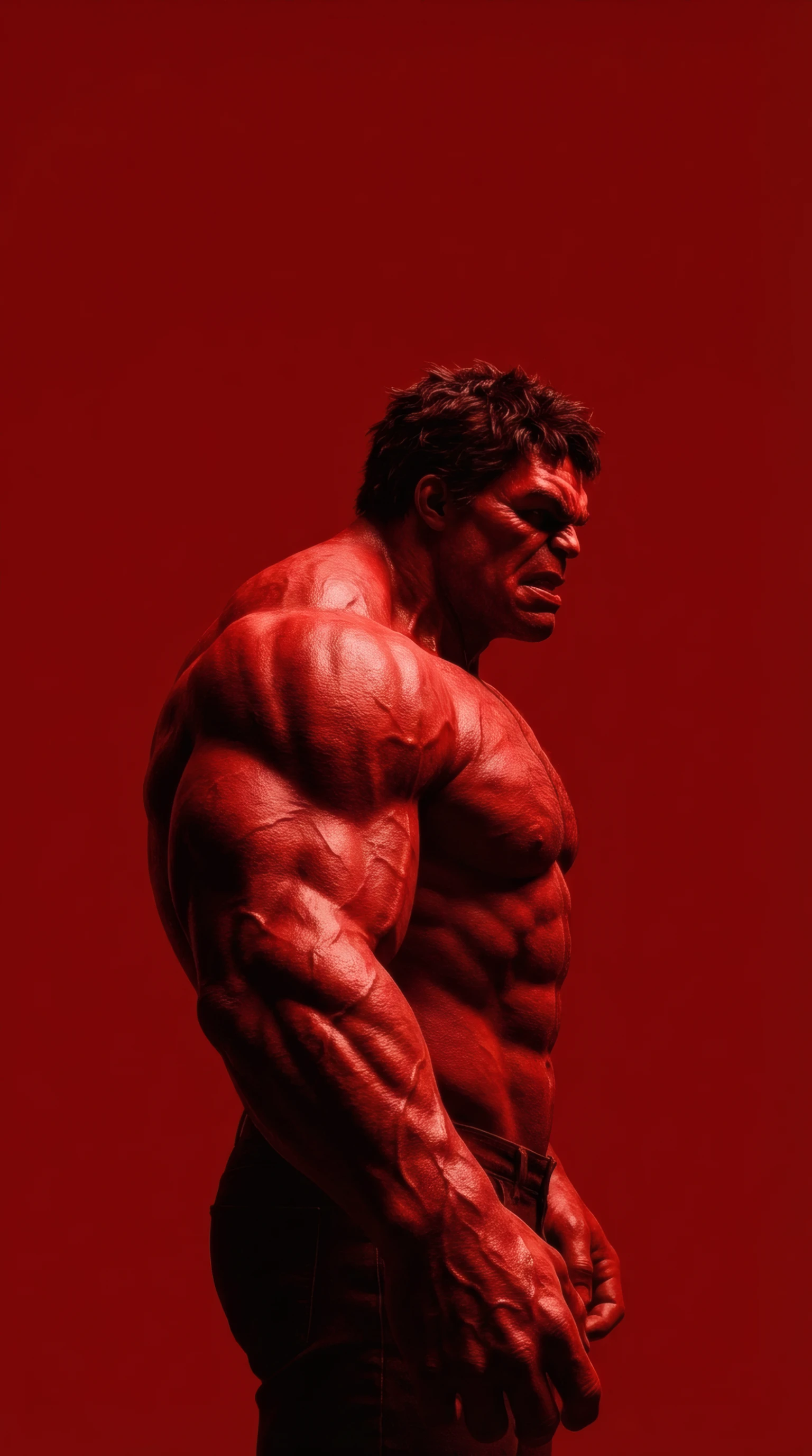 Crimson Rage Red Hulk's Furious Profile