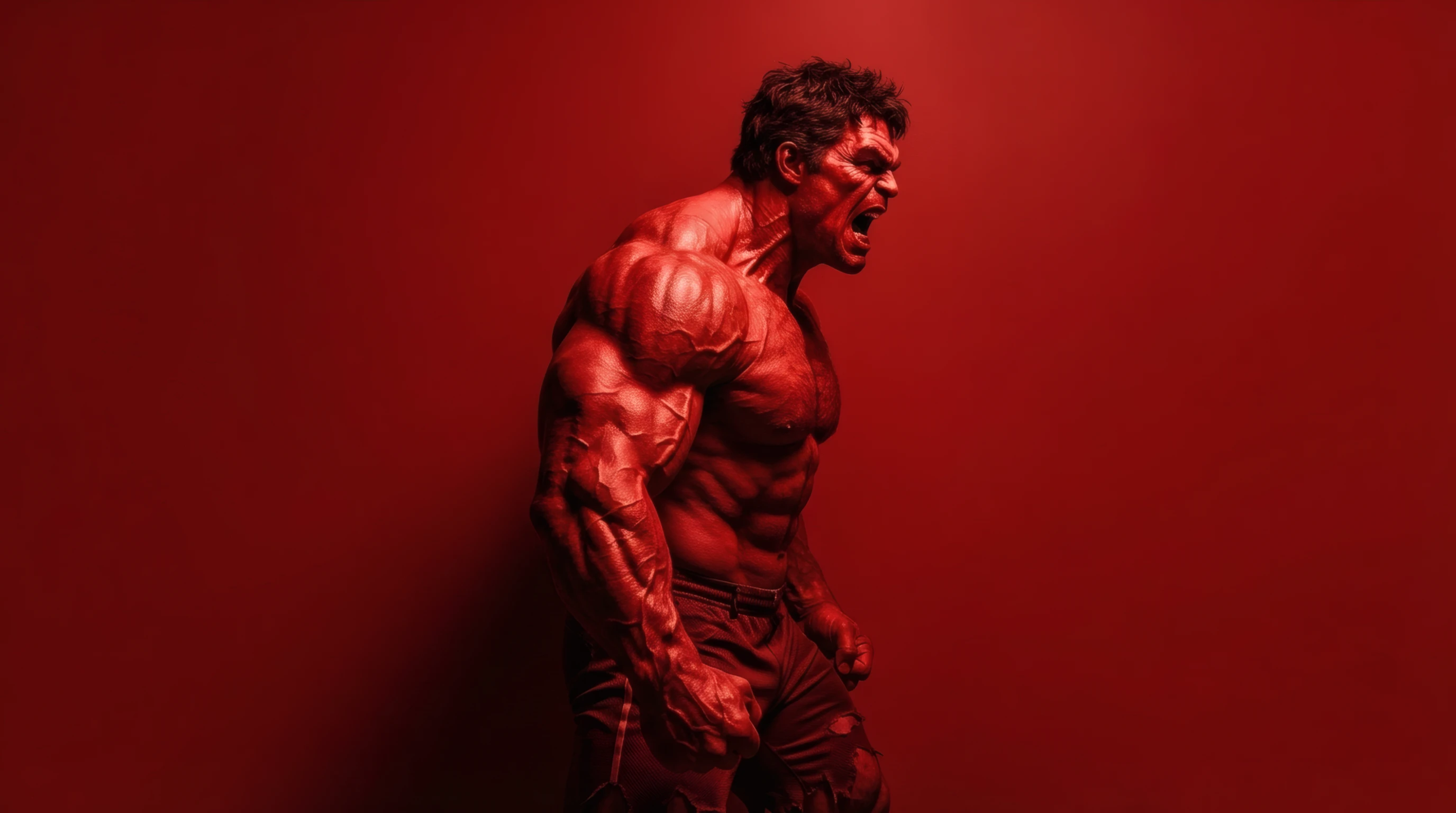 Crimson Rage Red Hulk's Furious Roar