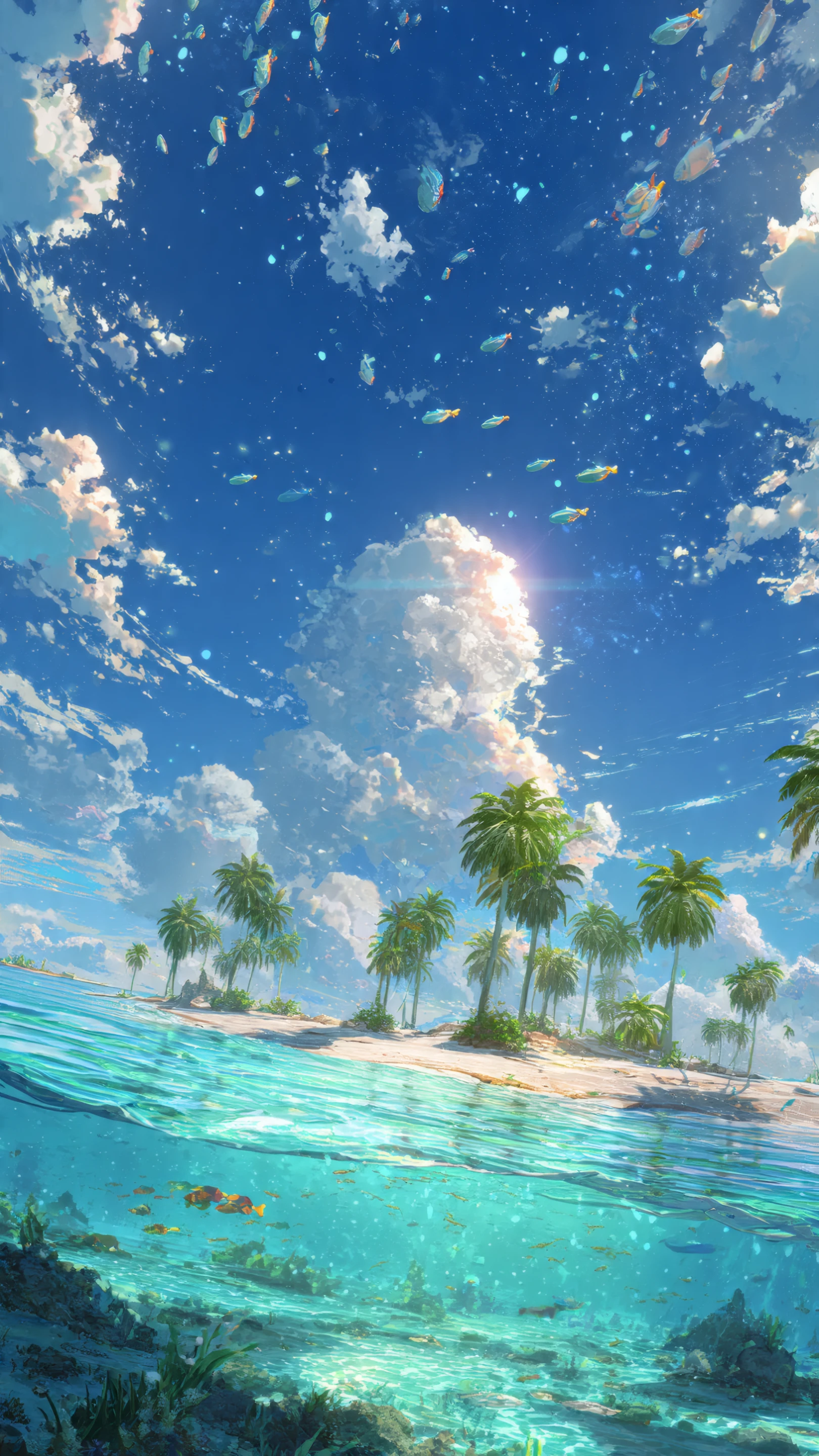 Crystal Waters Meet Azure Skies Tropical Dreamscape