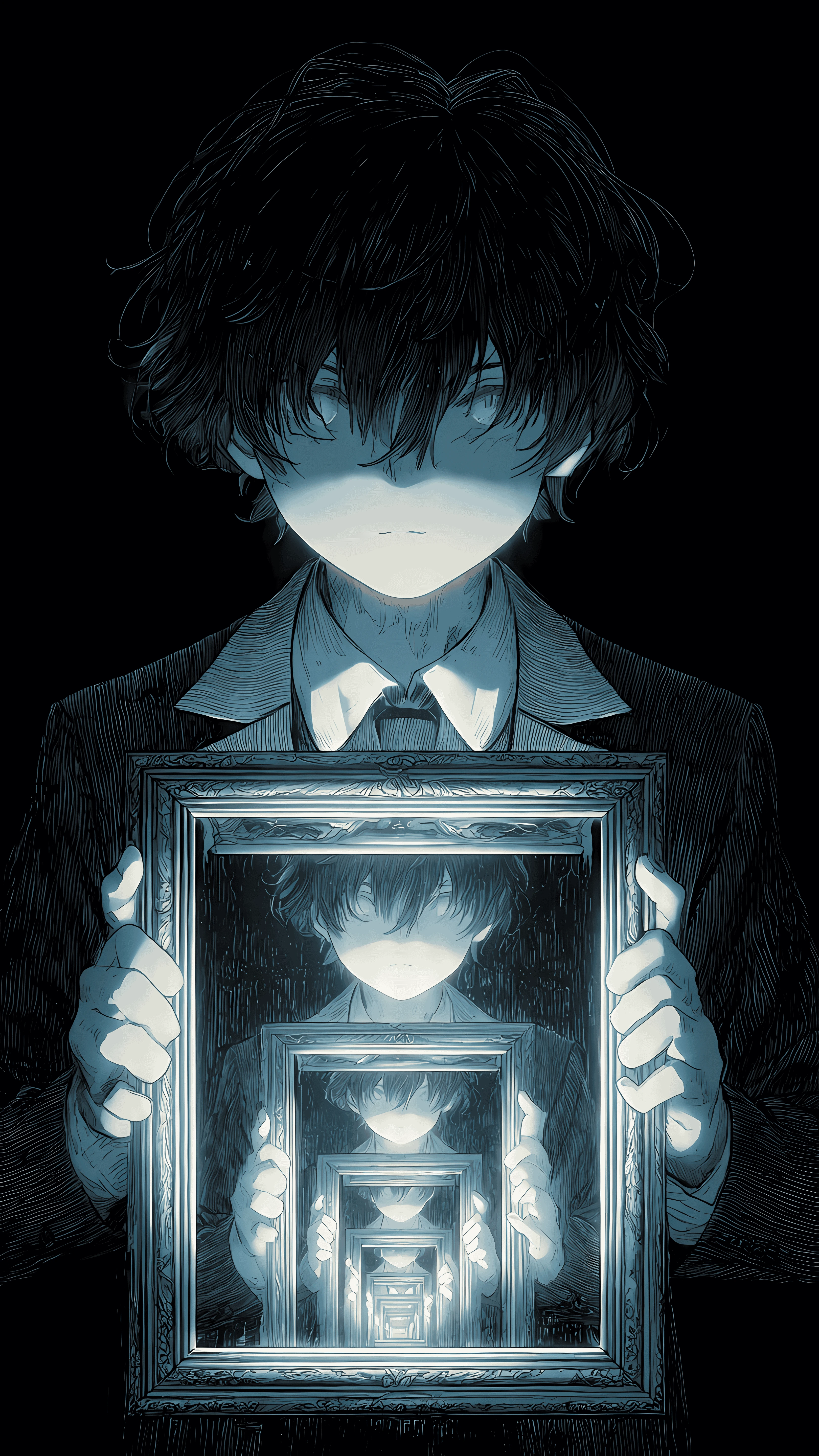 Endless Reflections Anime Boy's Frame Portal