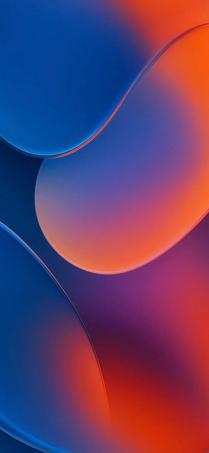 Gradient Fluid Shapes in Blue Orange and Purple