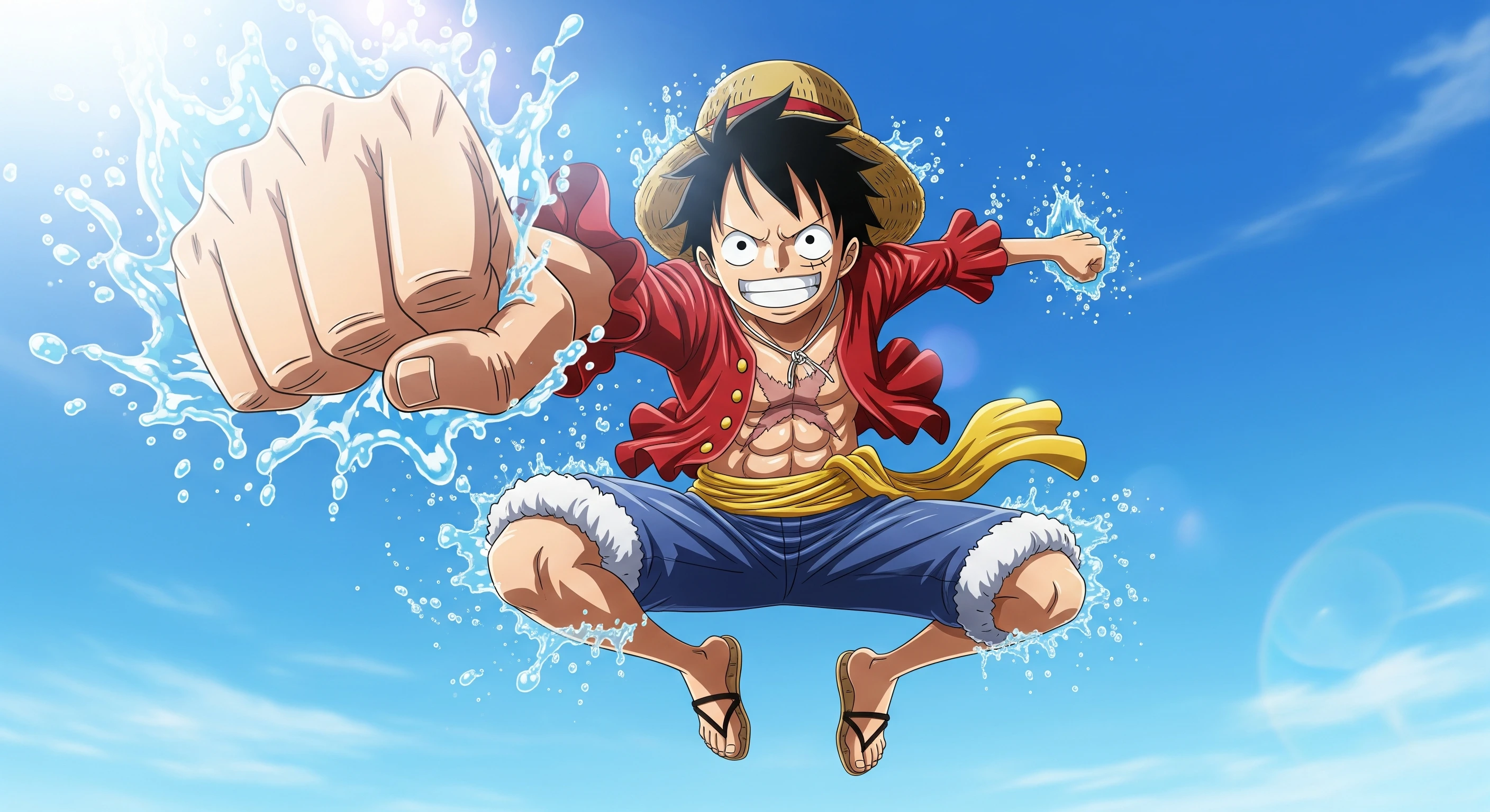 Luffy's Gomu Gomu Punch with Water Splash
