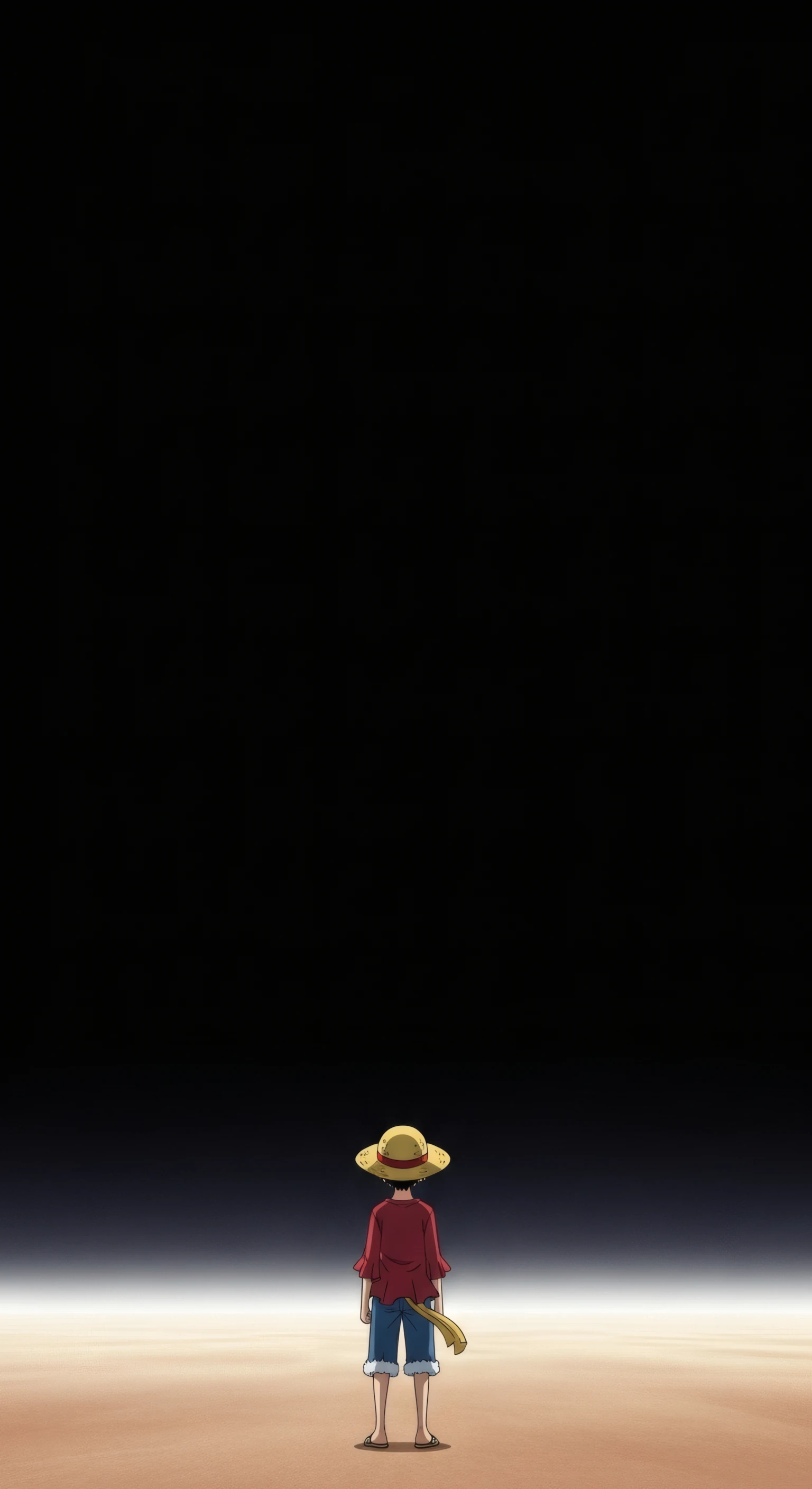 Luffy's Solitude Straw Hat Under Dark Skies