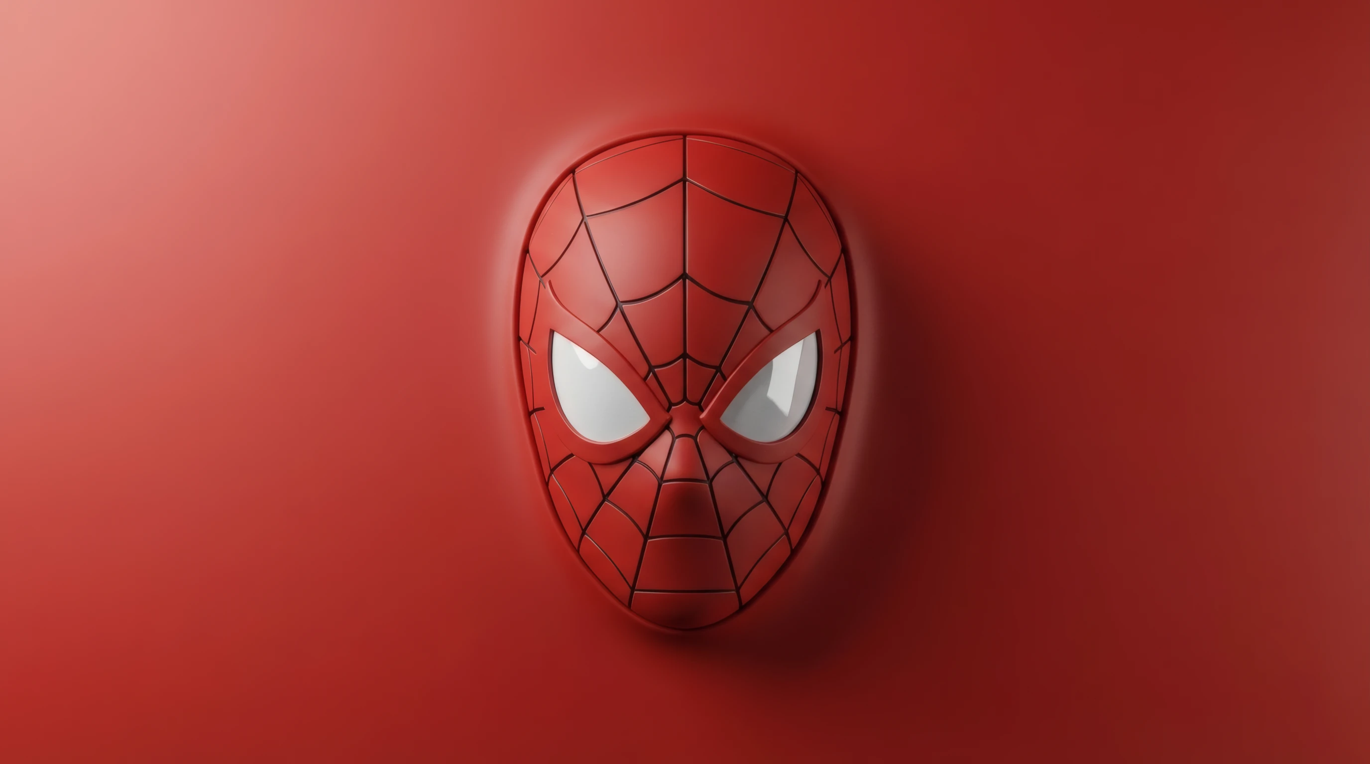 Minimalist Spider-man Mask in Matte Red