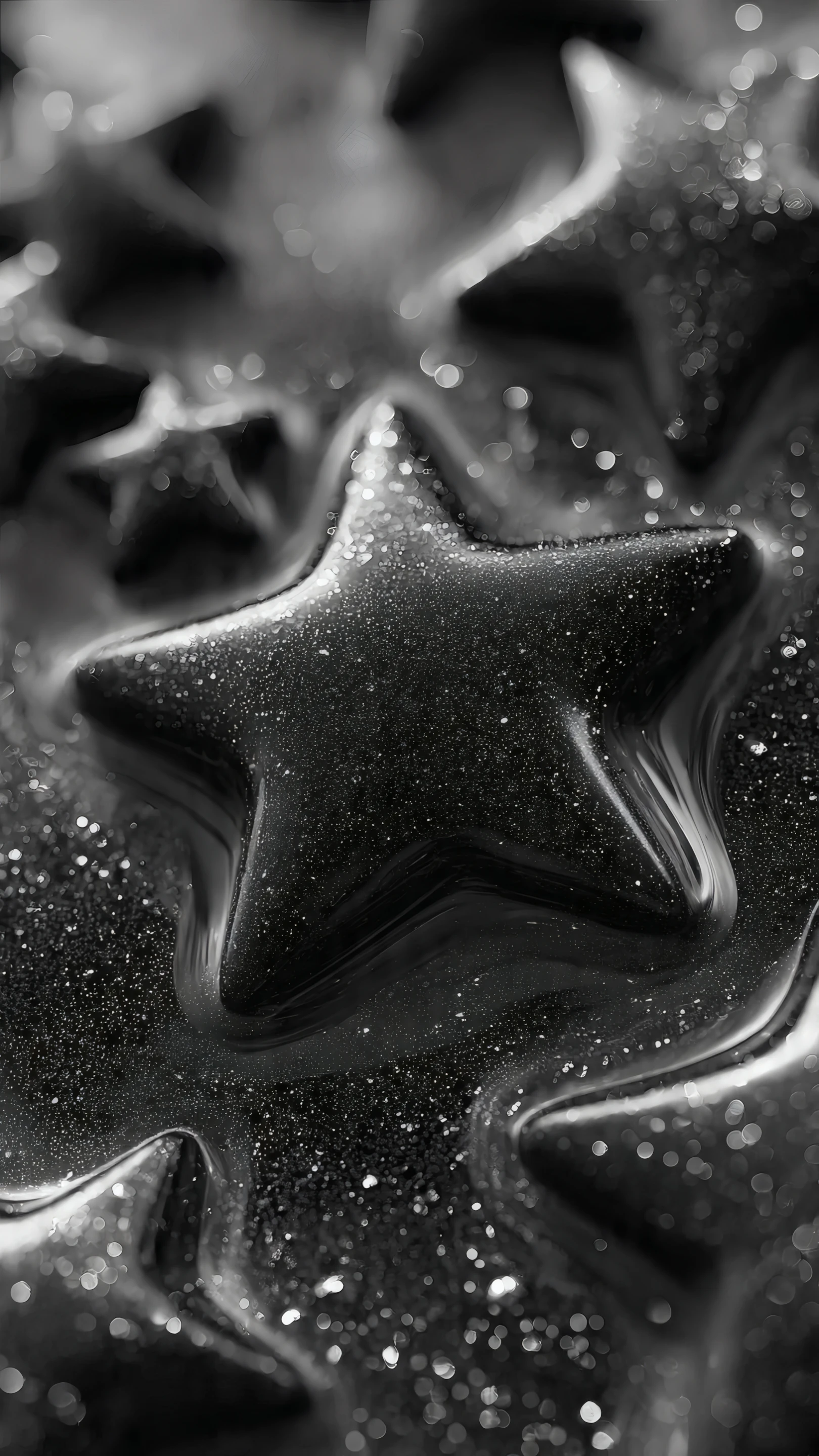 Monochrome Starry Night Glitter Texture