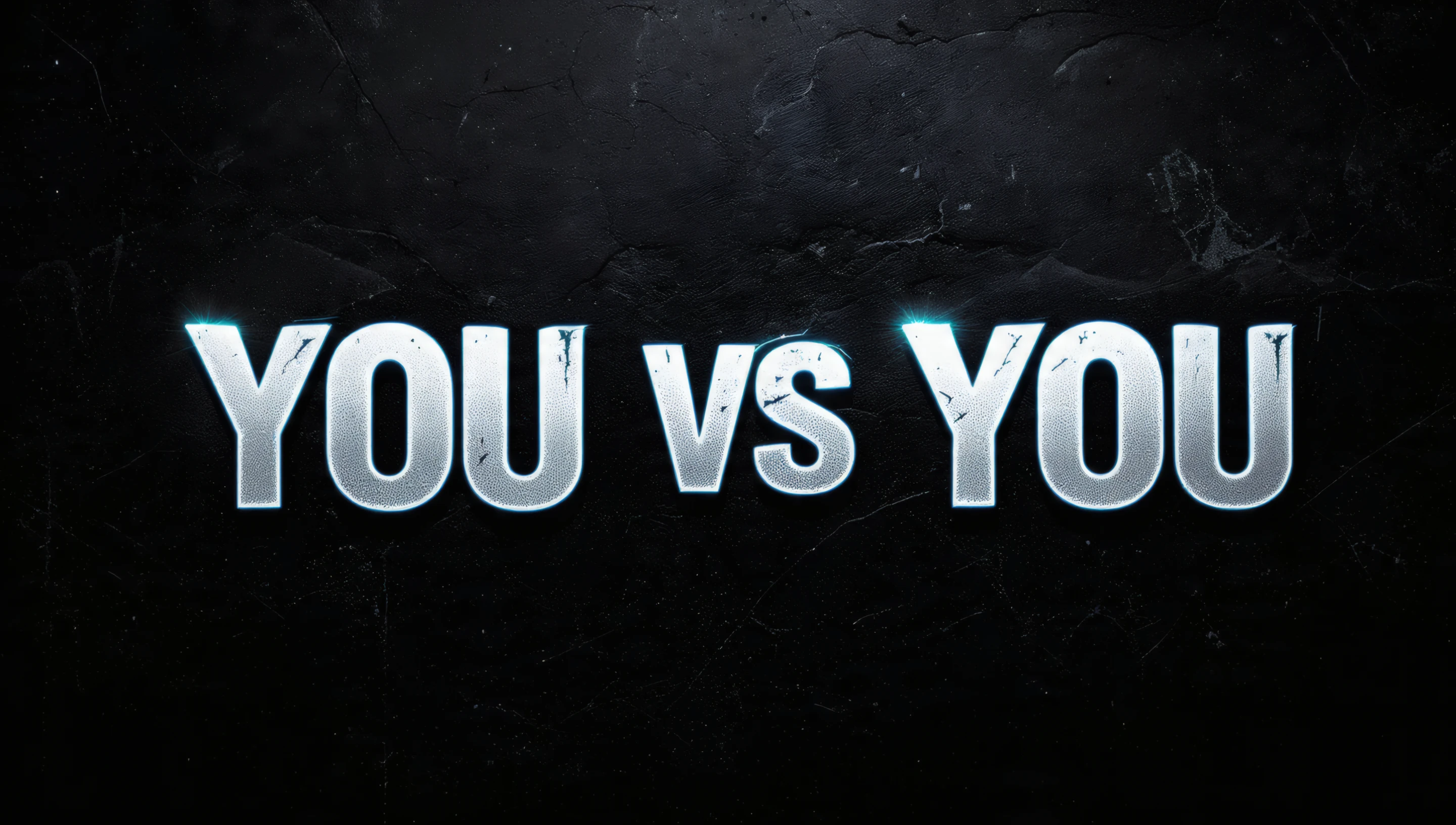 Motivational You Vs You Quote on Dark Textured Backdrop
