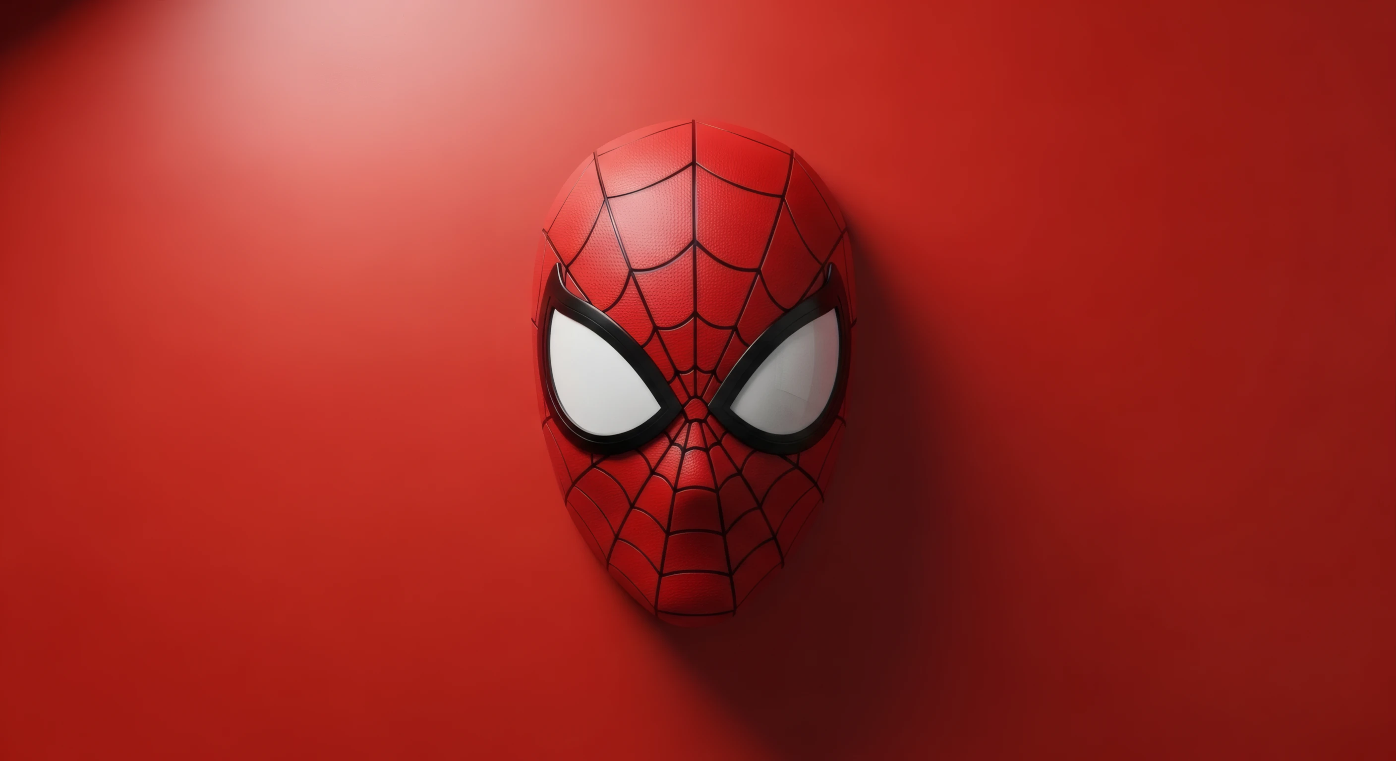 Spiderman Mask's Bold Red Minimalism