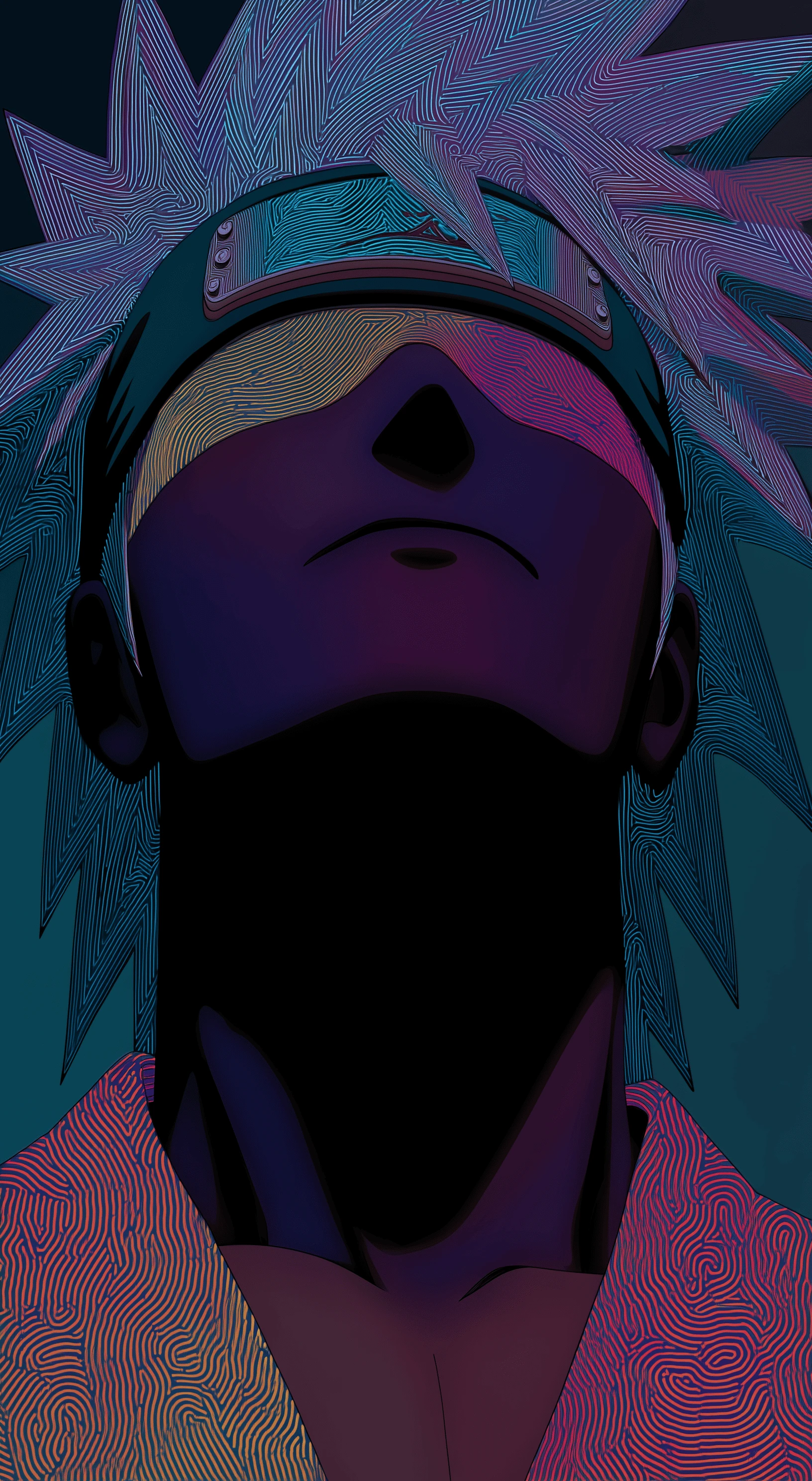 Stylized Kakashi Hatake Anime Character Art