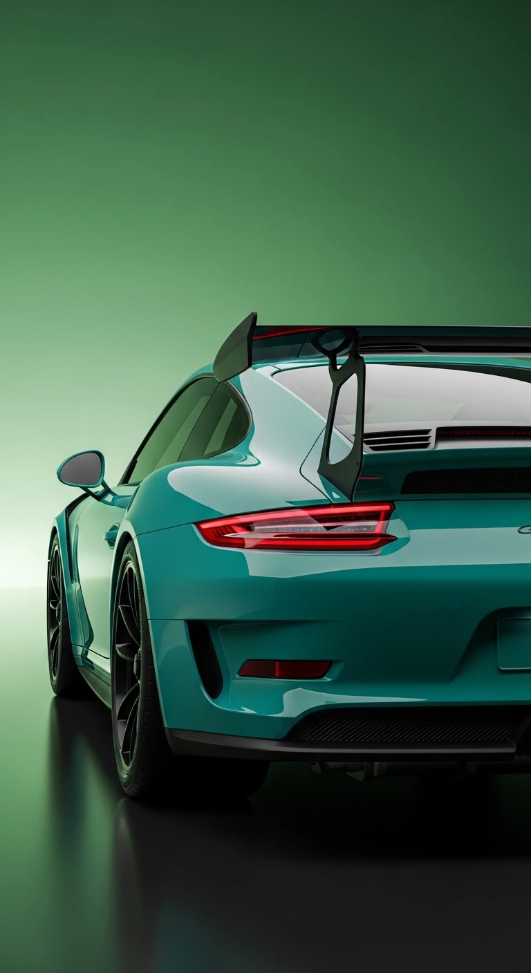 Teal Porsche 911 Gt3 with Black Accents