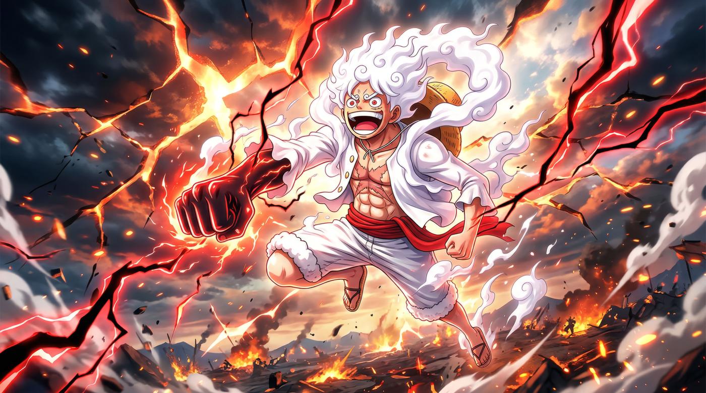 Luffy's Gear 5 Unleashed Fiery Battleground